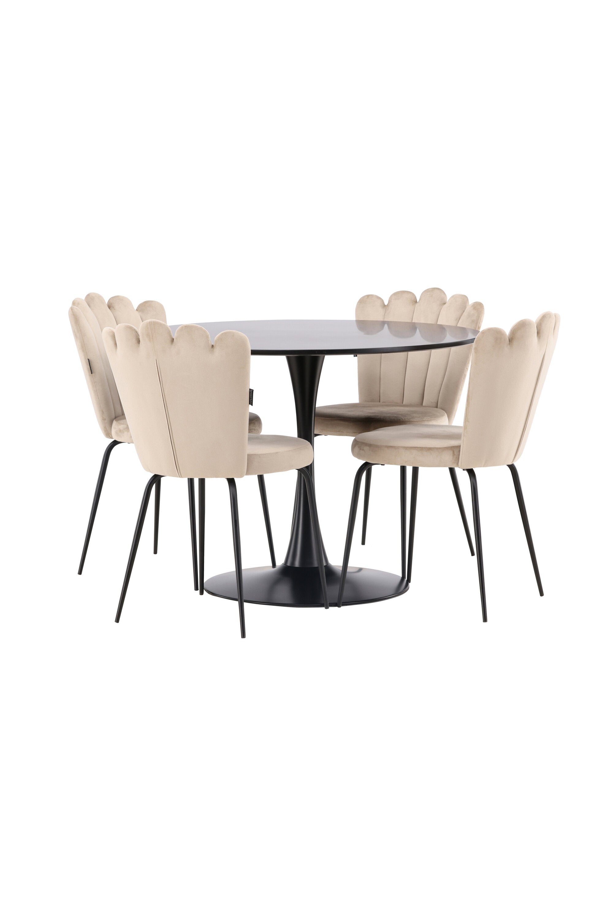 Matgrupp Glade med 4st matstolar Limhamn-GR Dining Set-Venture Home-peaceofhome.se