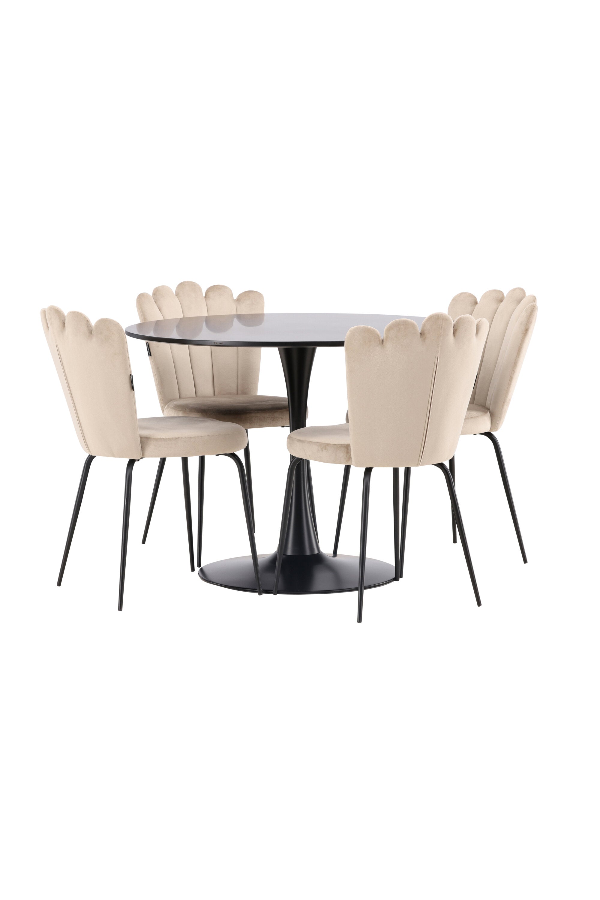 Matgrupp Glade med 4st matstolar Limhamn-GR Dining Set-Venture Home-peaceofhome.se