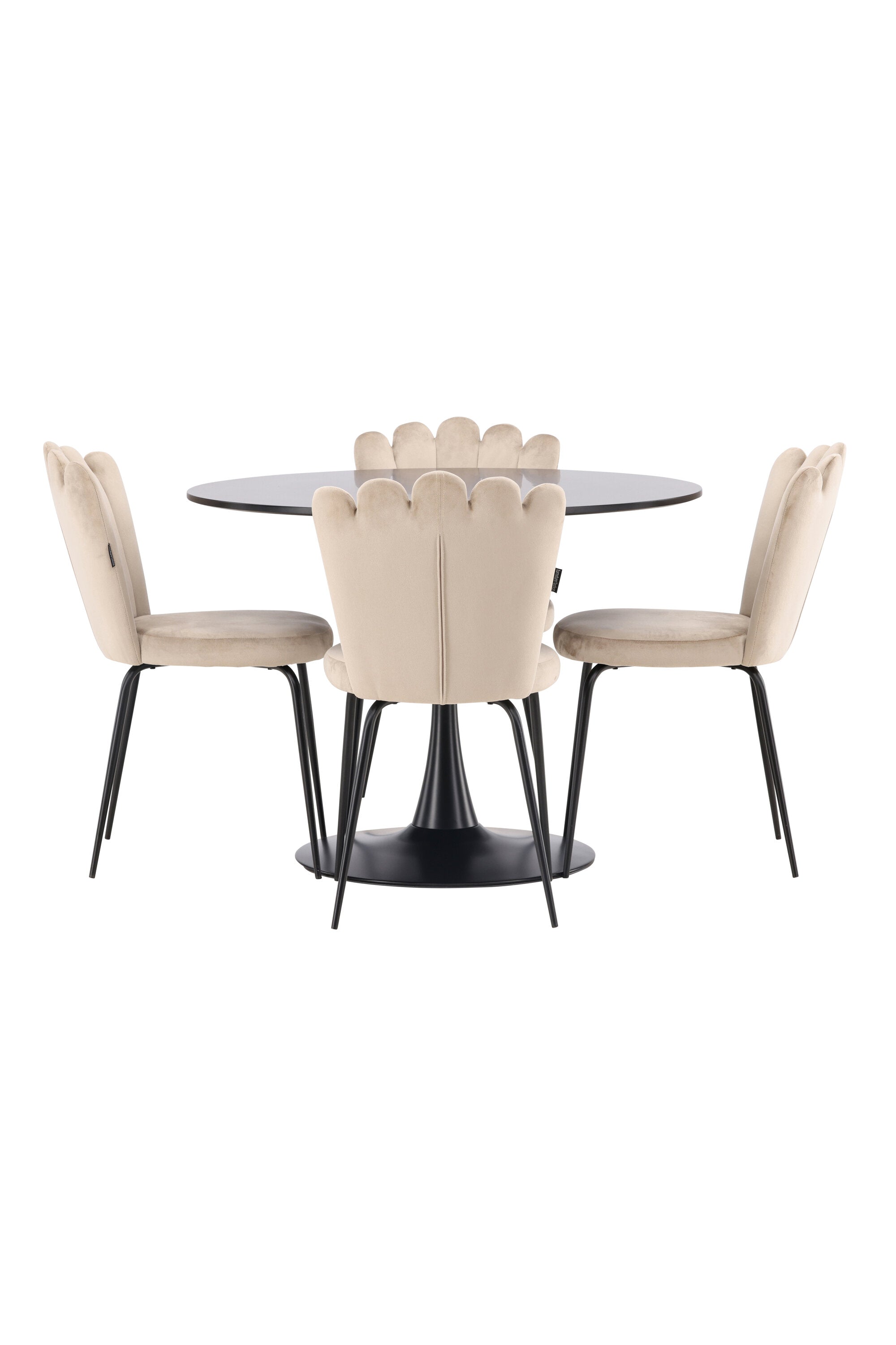 Matgrupp Glade med 4st matstolar Limhamn-GR Dining Set-Venture Home-peaceofhome.se