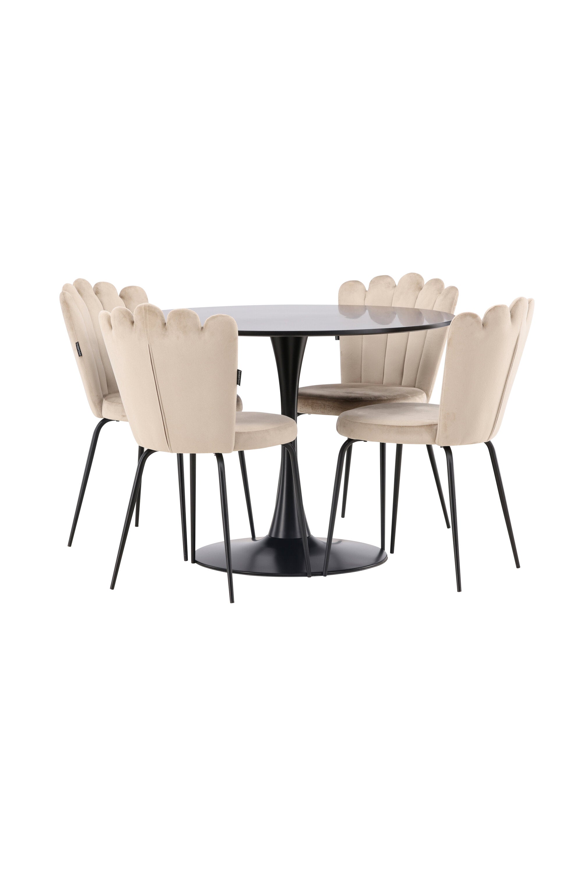 Matgrupp Glade med 4st matstolar Limhamn-GR Dining Set-Venture Home-peaceofhome.se