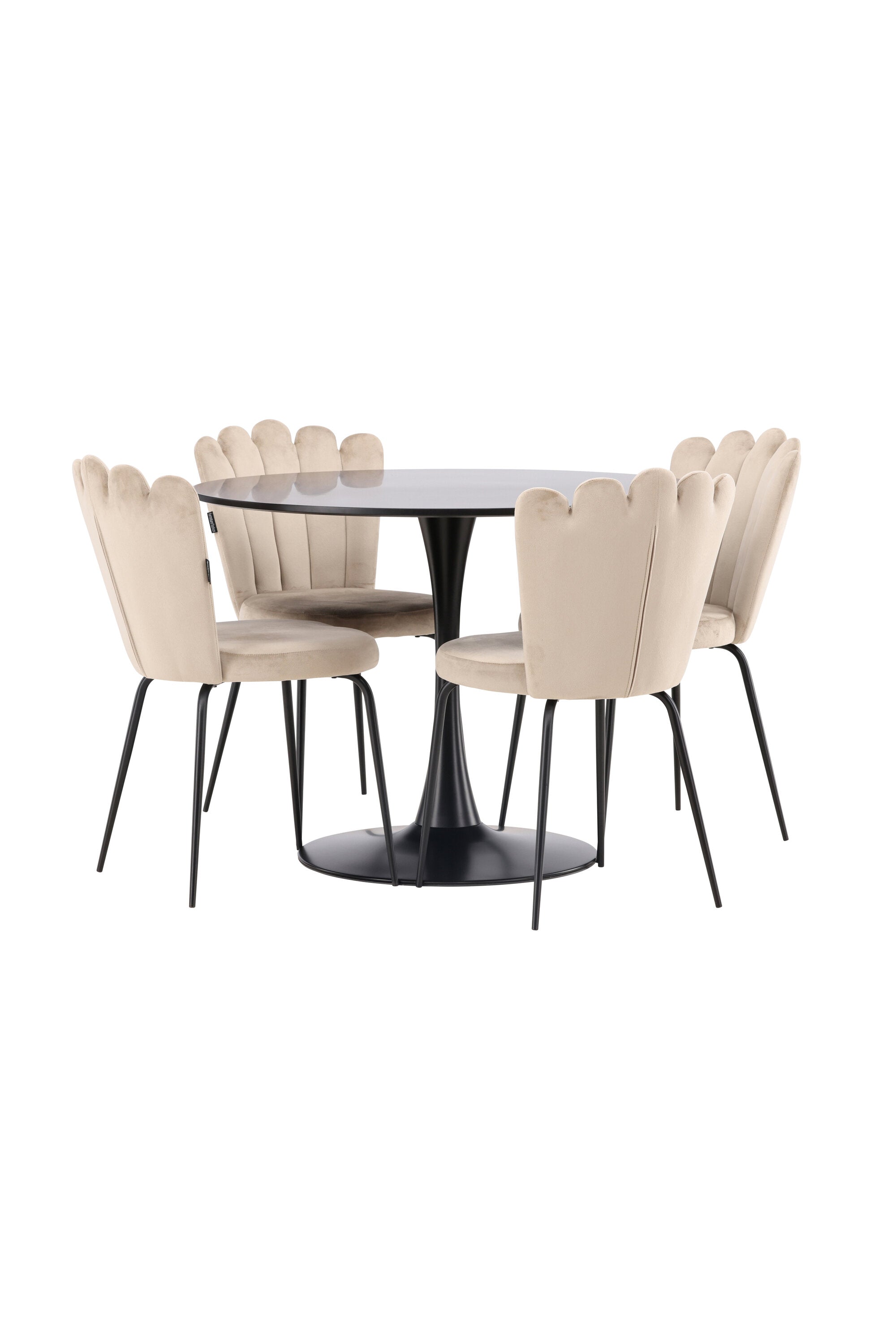 Matgrupp Glade med 4st matstolar Limhamn-GR Dining Set-Venture Home-peaceofhome.se