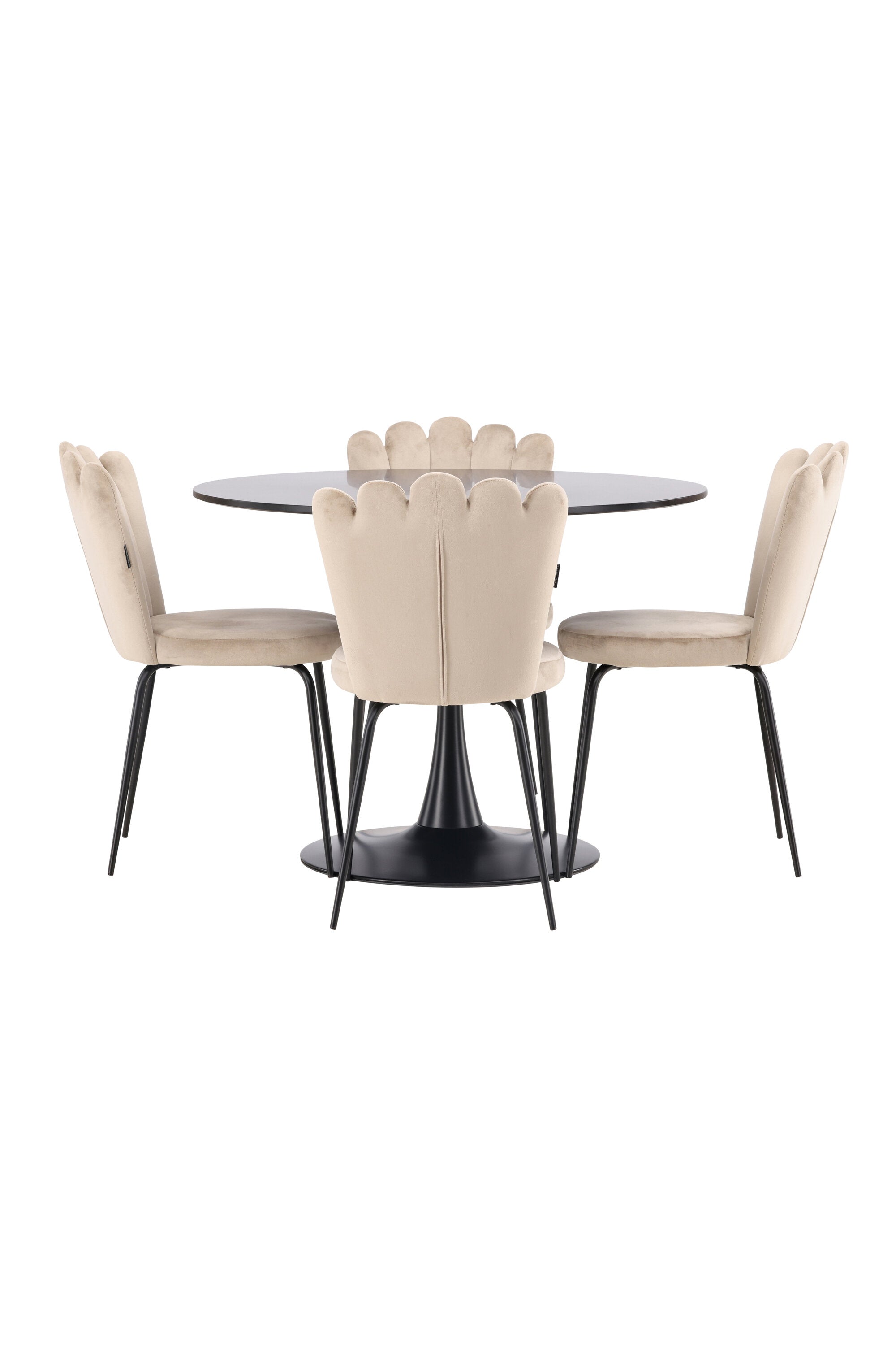 Matgrupp Glade med 4st matstolar Limhamn-GR Dining Set-Venture Home-peaceofhome.se