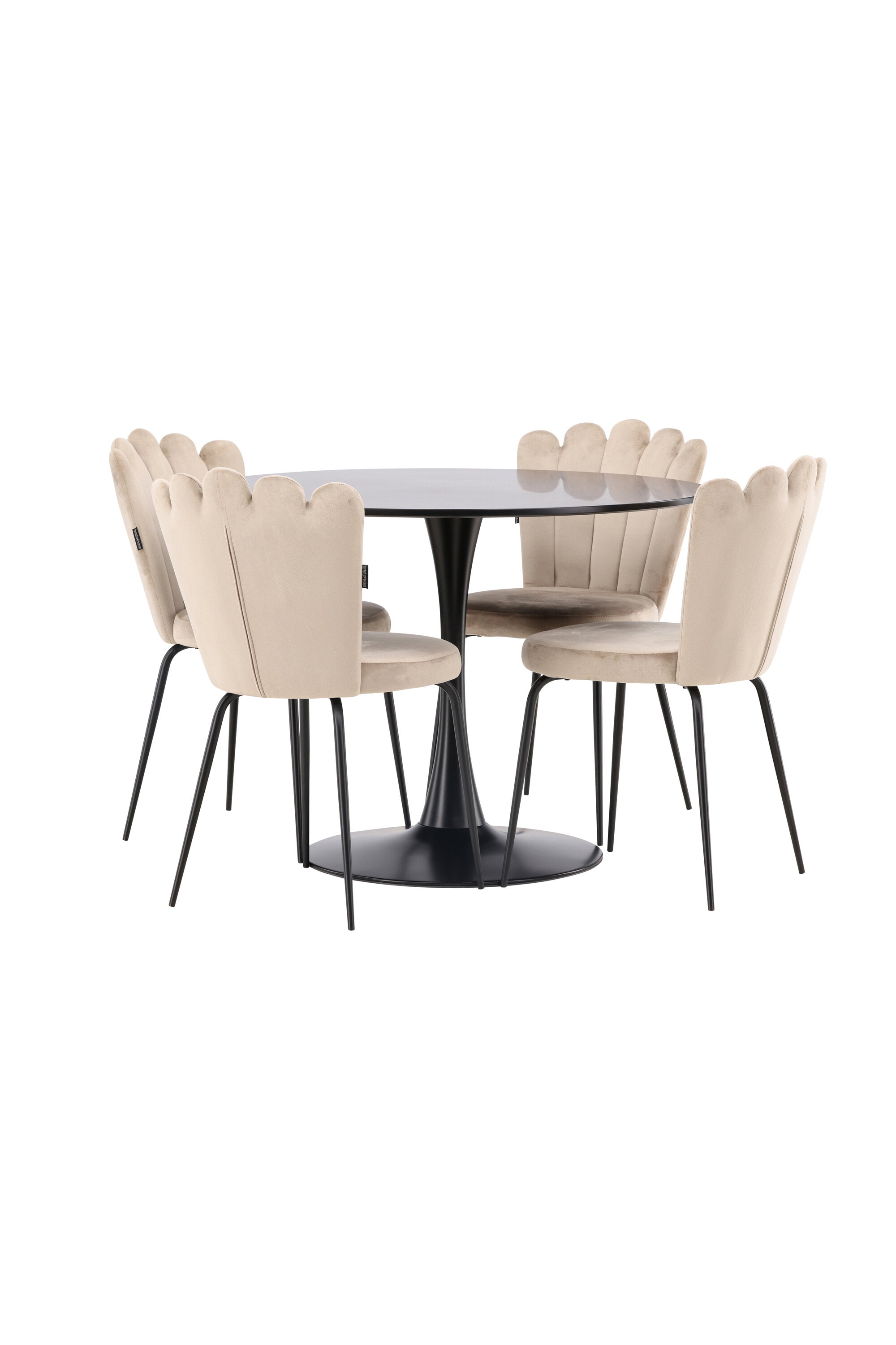 Matgrupp Glade med 4st matstolar Limhamn-GR Dining Set-Venture Home-peaceofhome.se