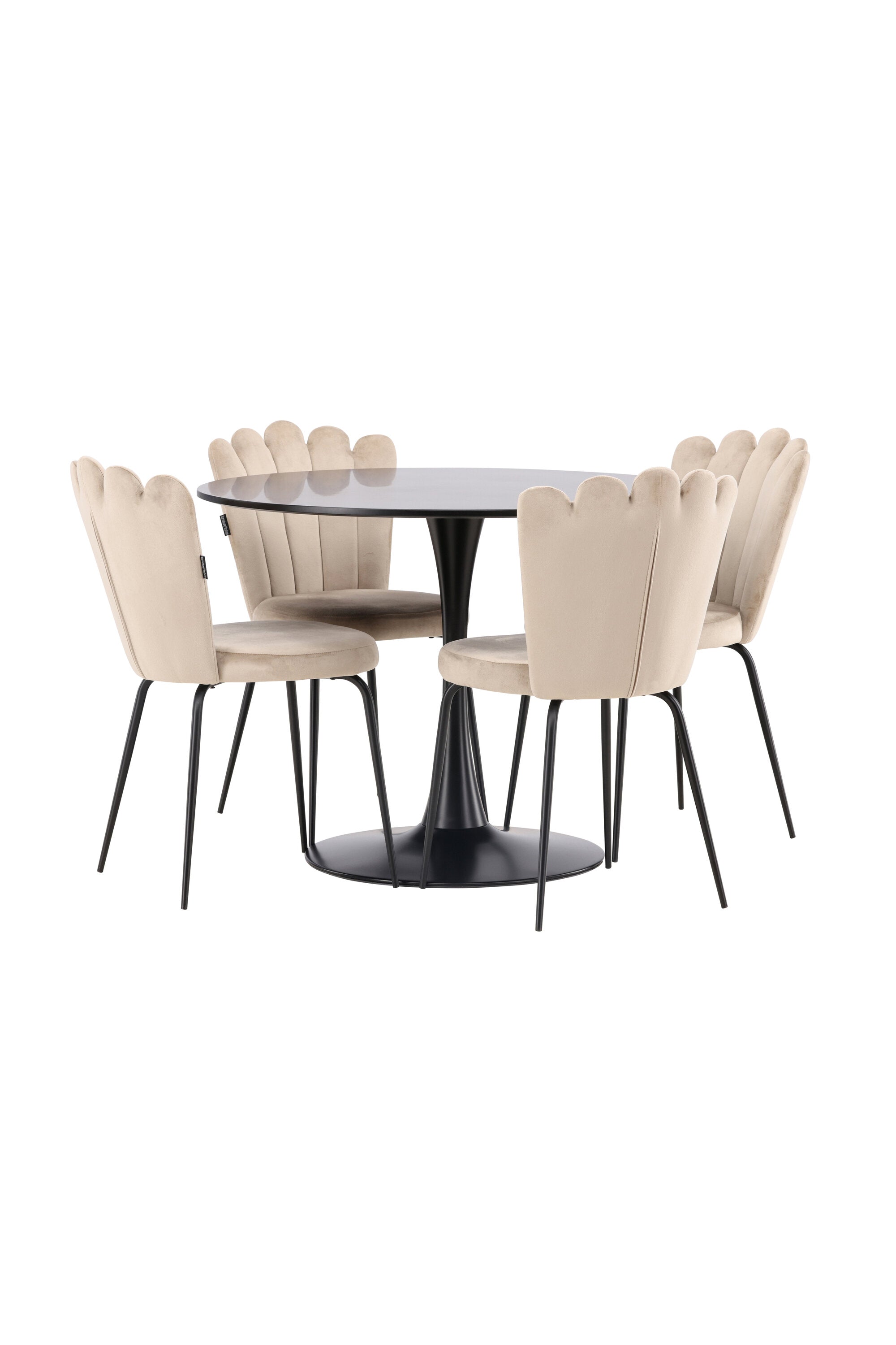 Matgrupp Glade med 4st matstolar Limhamn-GR Dining Set-Venture Home-peaceofhome.se