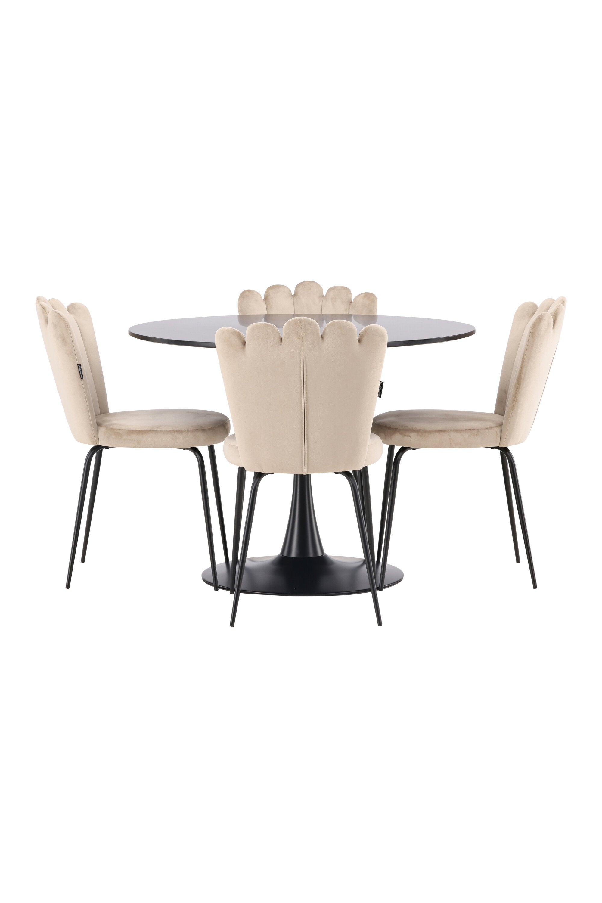 Matgrupp Glade med 4st matstolar Limhamn-GR Dining Set-Venture Home-peaceofhome.se