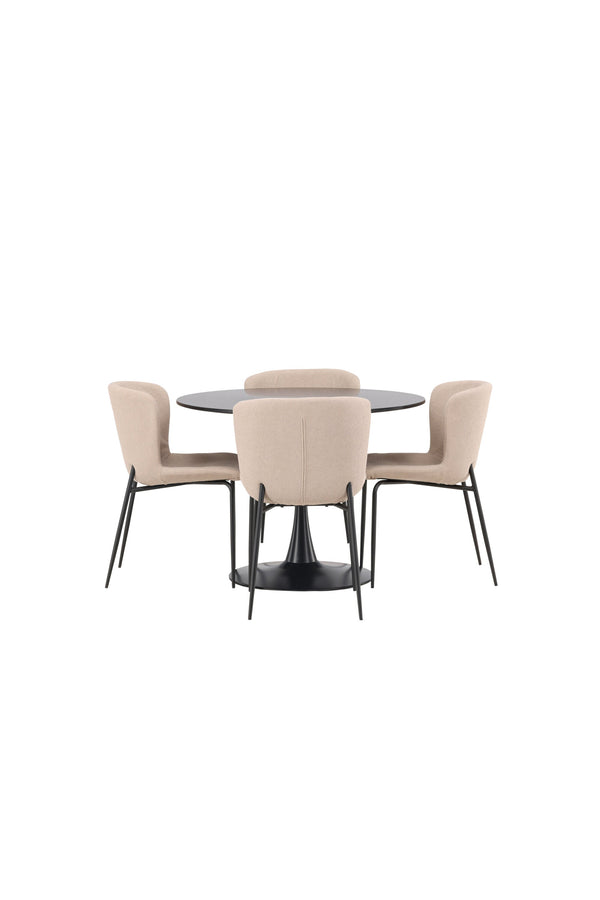 Matgrupp Glade med 4st matstolar Modesto-GR Dining Set-Venture Home-peaceofhome.se