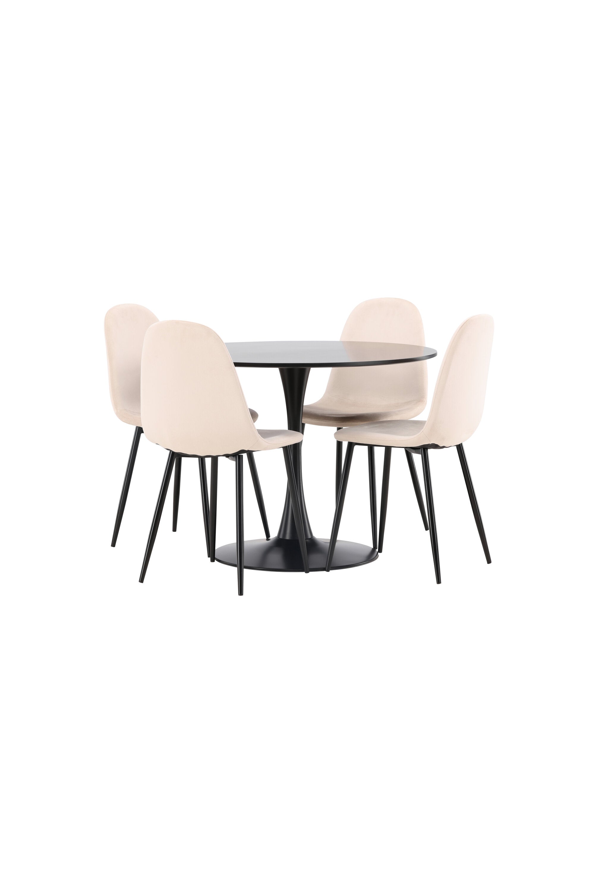 Matgrupp Glade med 4st matstolar Polar-GR Dining Set-Venture Home-peaceofhome.se