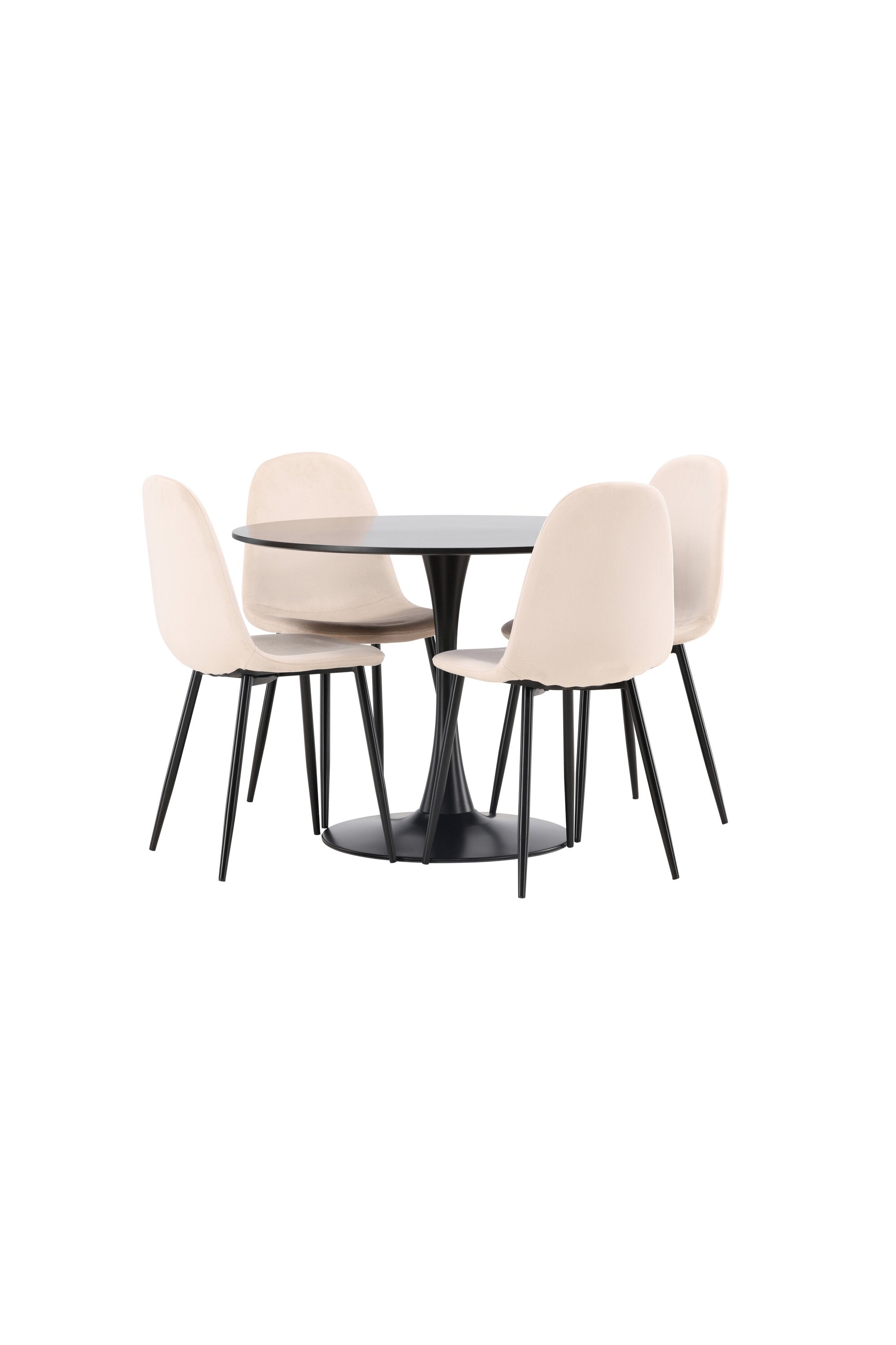 Matgrupp Glade med 4st matstolar Polar-GR Dining Set-Venture Home-peaceofhome.se