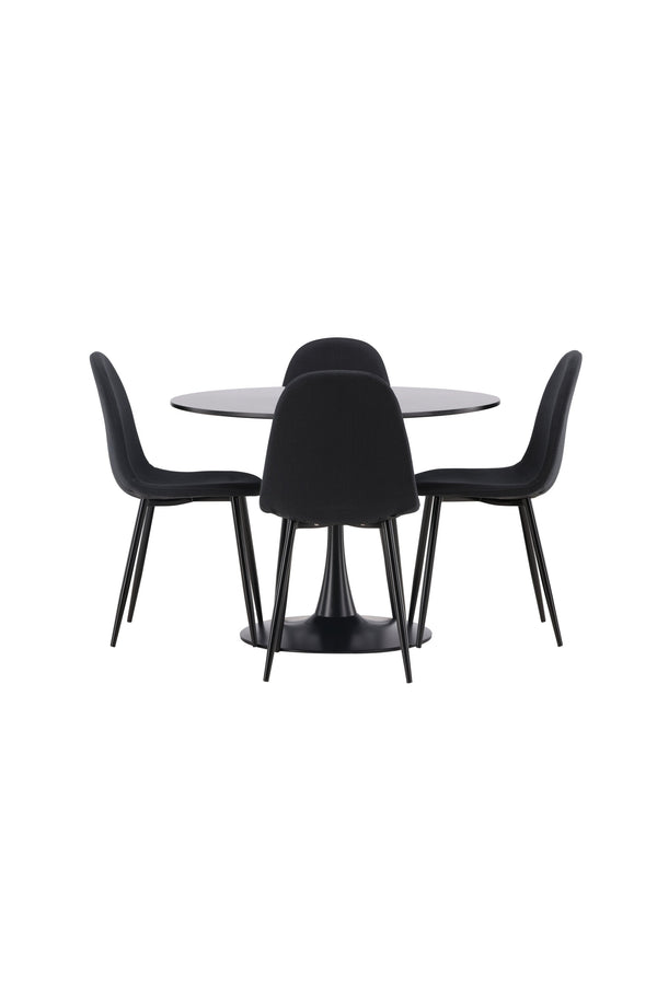 Matgrupp Glade med 4st matstolar Polar-GR Dining Set-Venture Home-peaceofhome.se