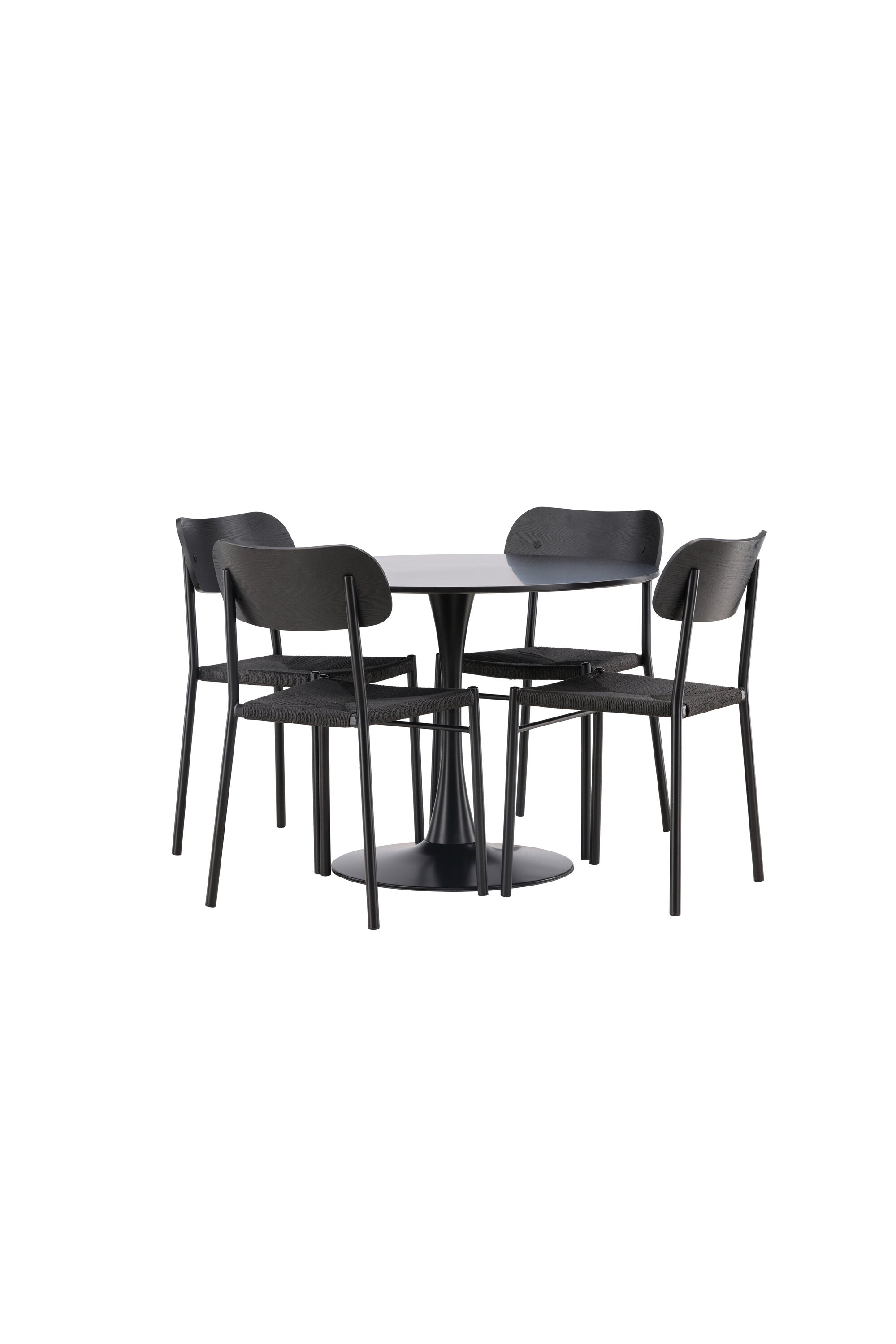 Matgrupp Glade med 4st matstolar Polly-GR Dining Set-Venture Home-peaceofhome.se