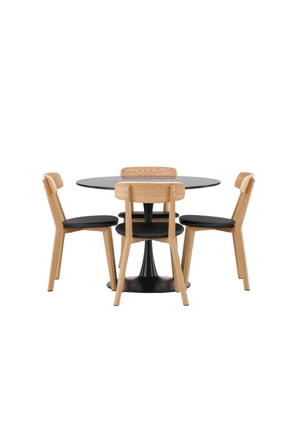 Matgrupp Glade med 4st matstolar Sanjos-GR Dining Set-Venture Home-peaceofhome.se