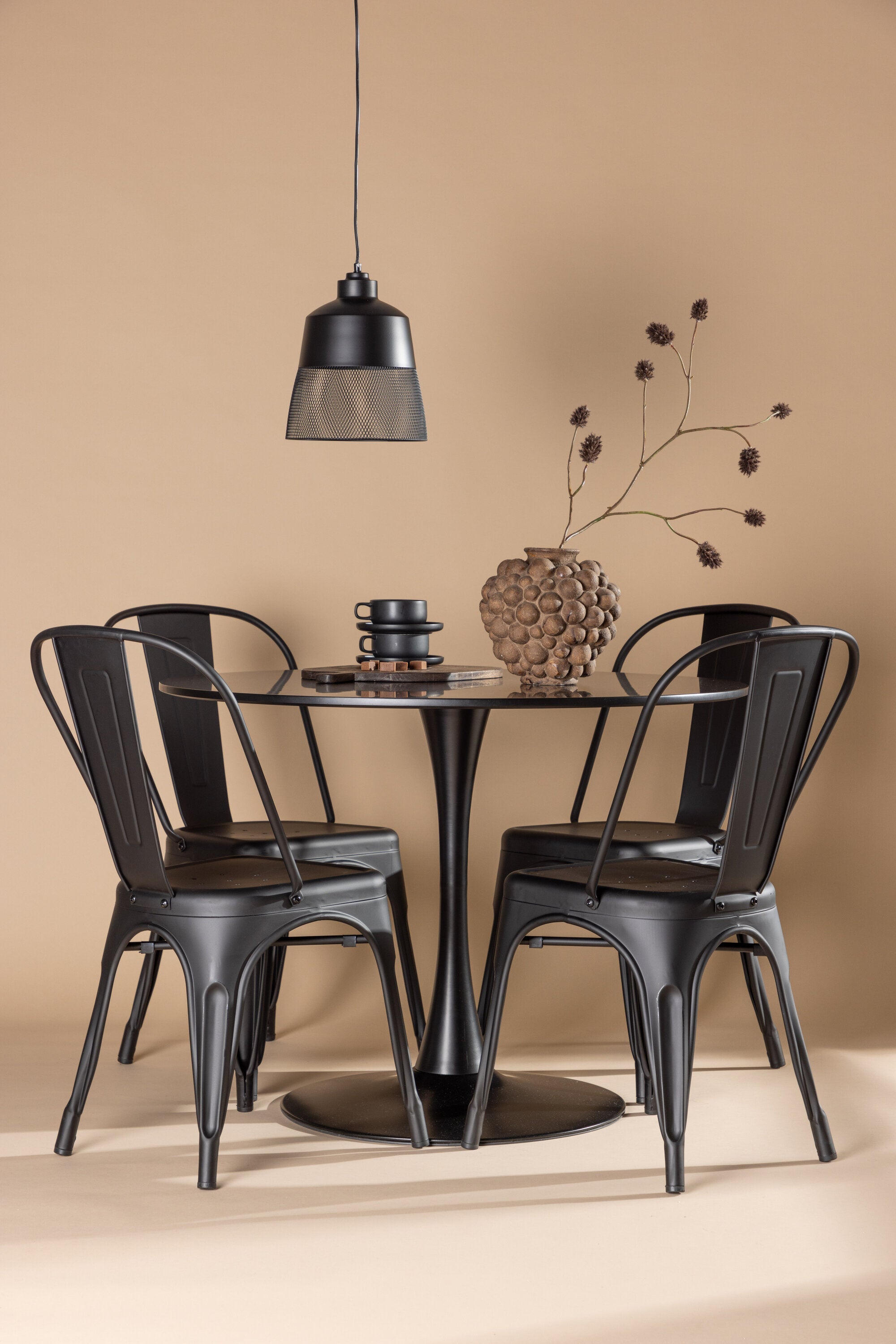 Matgrupp Glade med 4st matstolar Tempe-GR Dining Set-Venture Home-peaceofhome.se