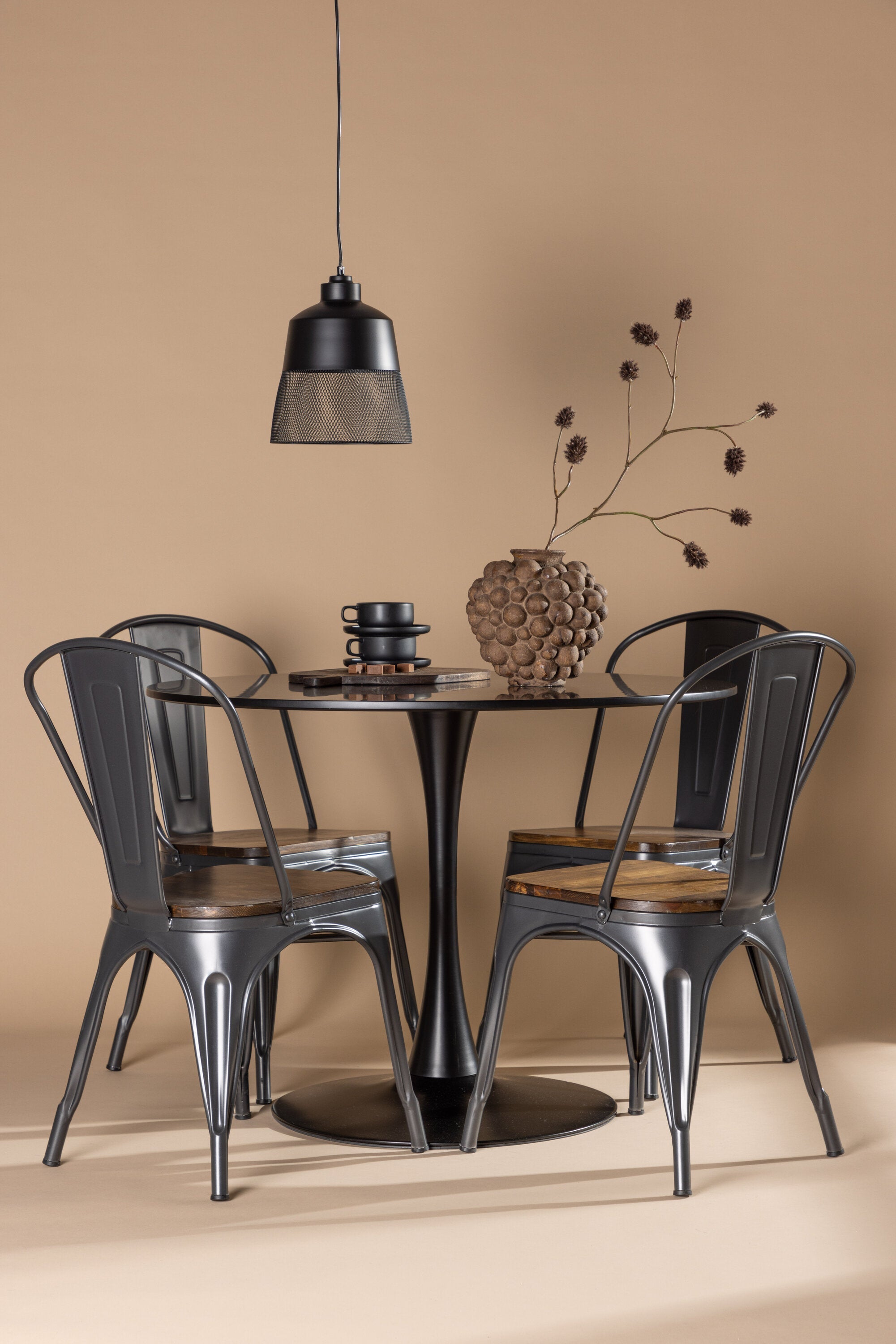 Matgrupp Glade med 4st matstolar Tempe-GR Dining Set-Venture Home-peaceofhome.se