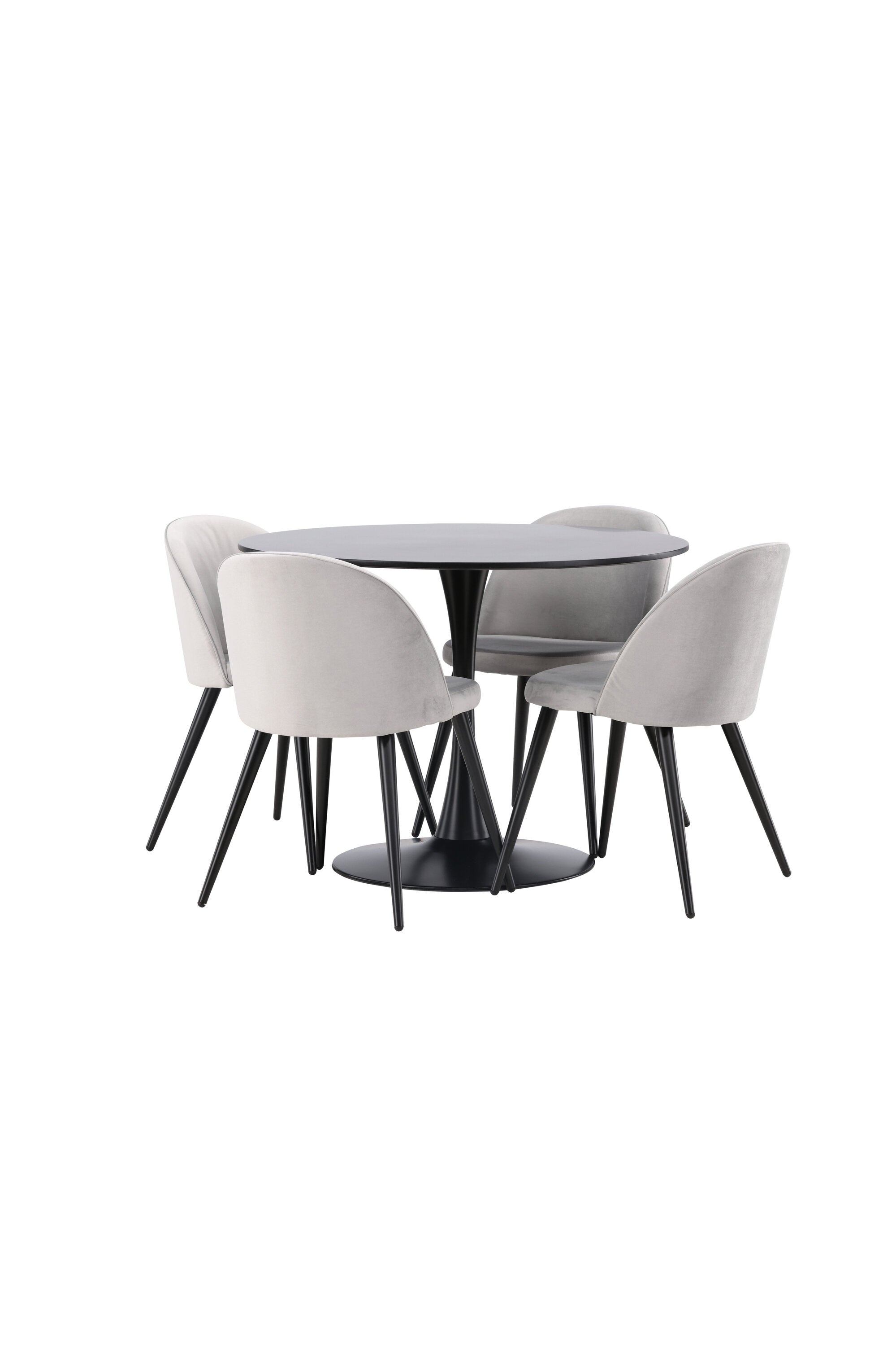 Matgrupp Glade med 4st matstolar Velvet-GR Dining Set-Venture Home-peaceofhome.se