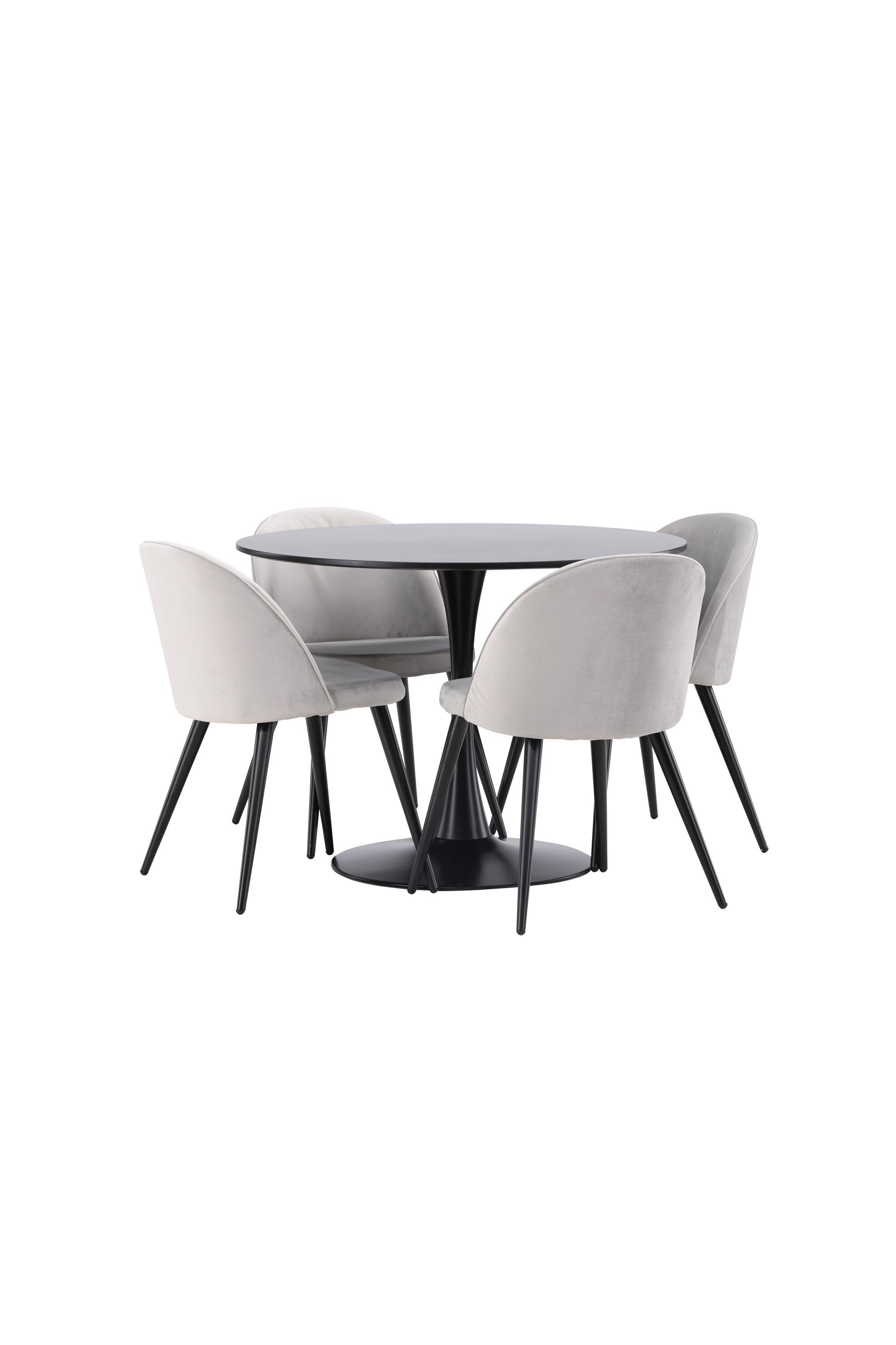 Matgrupp Glade med 4st matstolar Velvet-GR Dining Set-Venture Home-peaceofhome.se