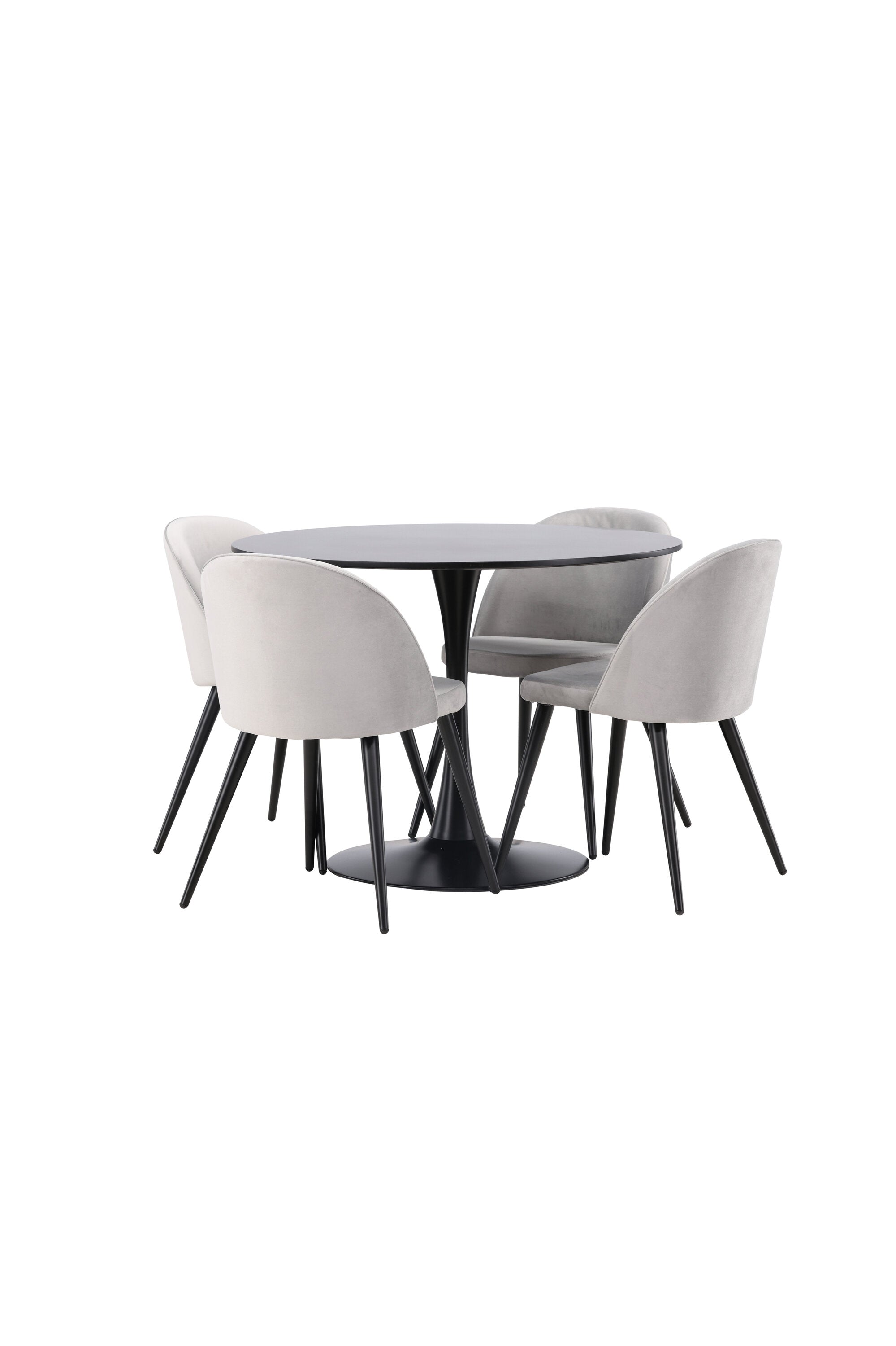 Matgrupp Glade med 4st matstolar Velvet-GR Dining Set-Venture Home-peaceofhome.se