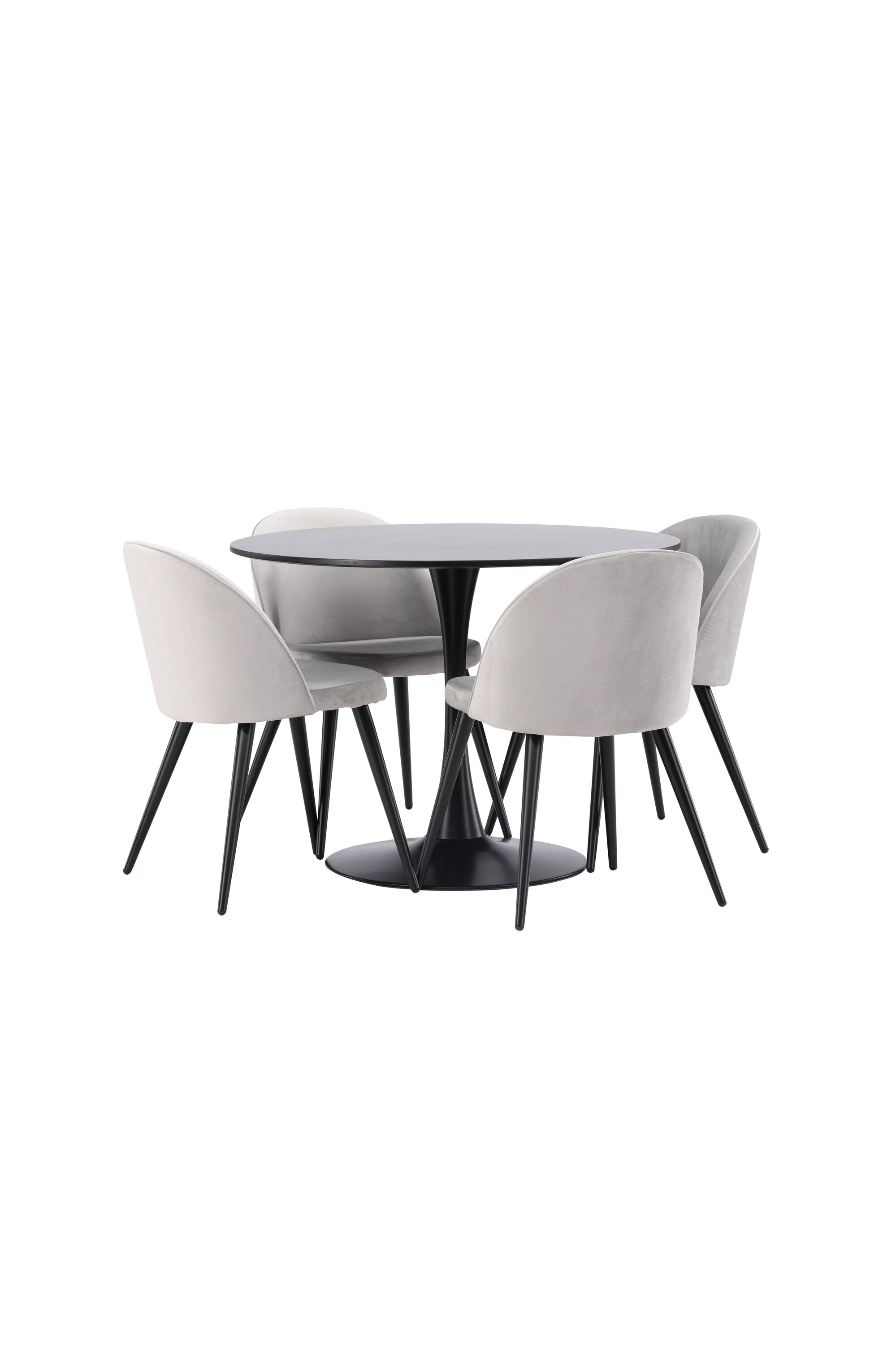 Matgrupp Glade med 4st matstolar Velvet-GR Dining Set-Venture Home-peaceofhome.se