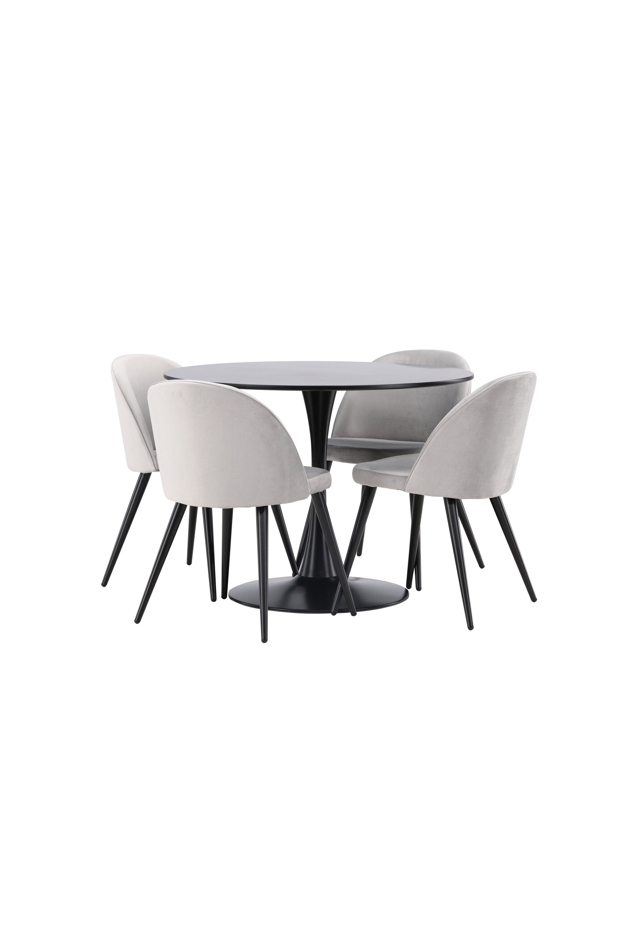 Matgrupp Glade med 4st matstolar Velvet-GR Dining Set-Venture Home-peaceofhome.se