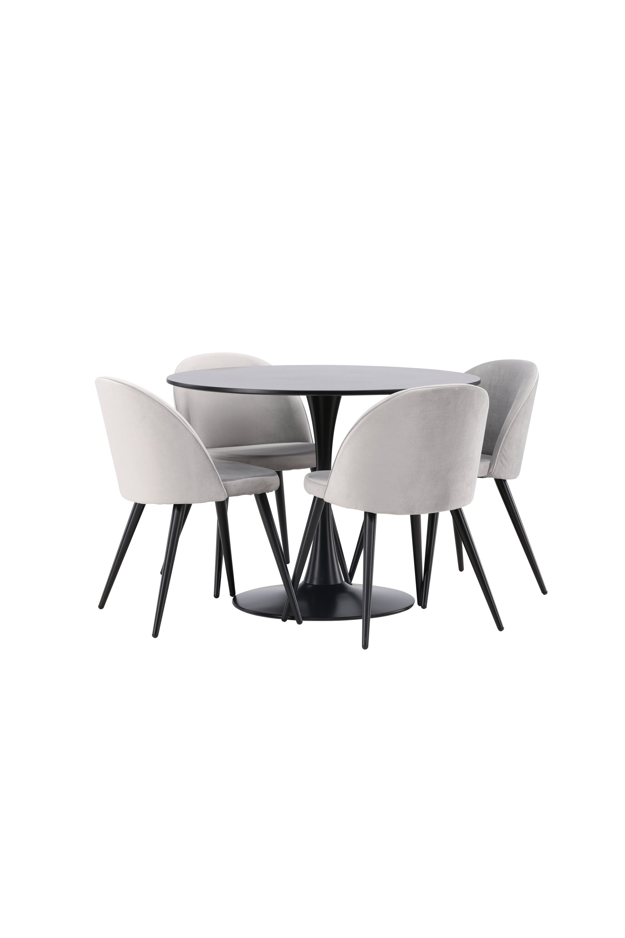 Matgrupp Glade med 4st matstolar Velvet-GR Dining Set-Venture Home-peaceofhome.se