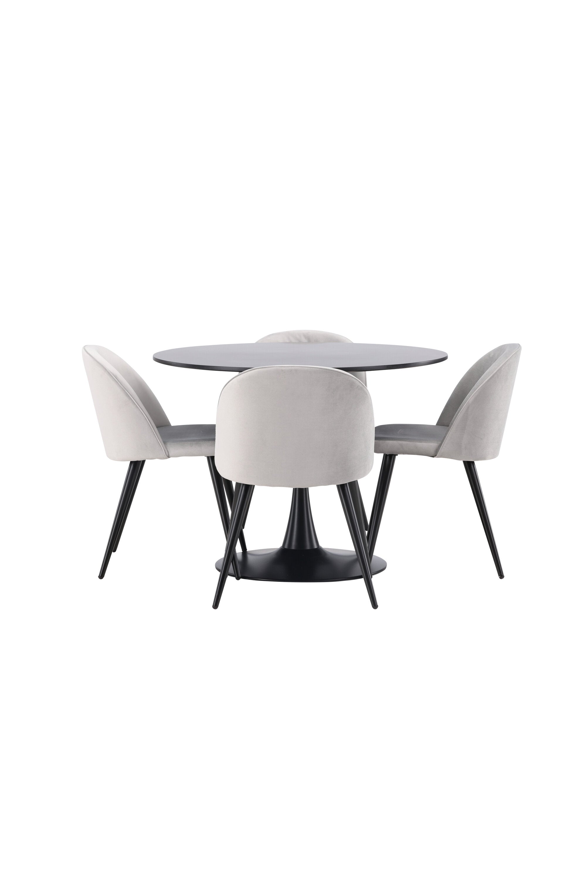 Matgrupp Glade med 4st matstolar Velvet-GR Dining Set-Venture Home-peaceofhome.se