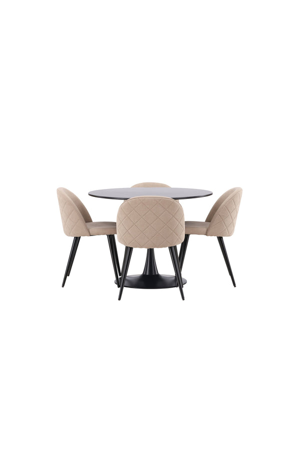 Matgrupp Glade med 4st matstolar Velvet-GR Dining Set-Venture Home-peaceofhome.se