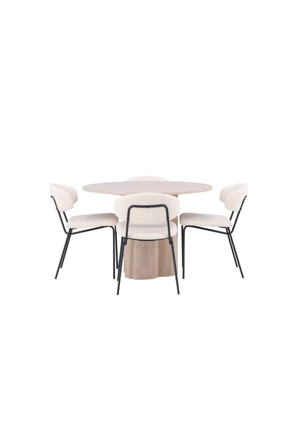 Matgrupp Olivia med 4st matstolar Chico-GR Dining Set-Venture Home-peaceofhome.se