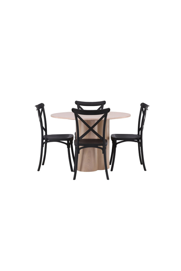 Matgrupp Olivia med 4st matstolar Crosett-GR Dining Set-Venture Home-peaceofhome.se