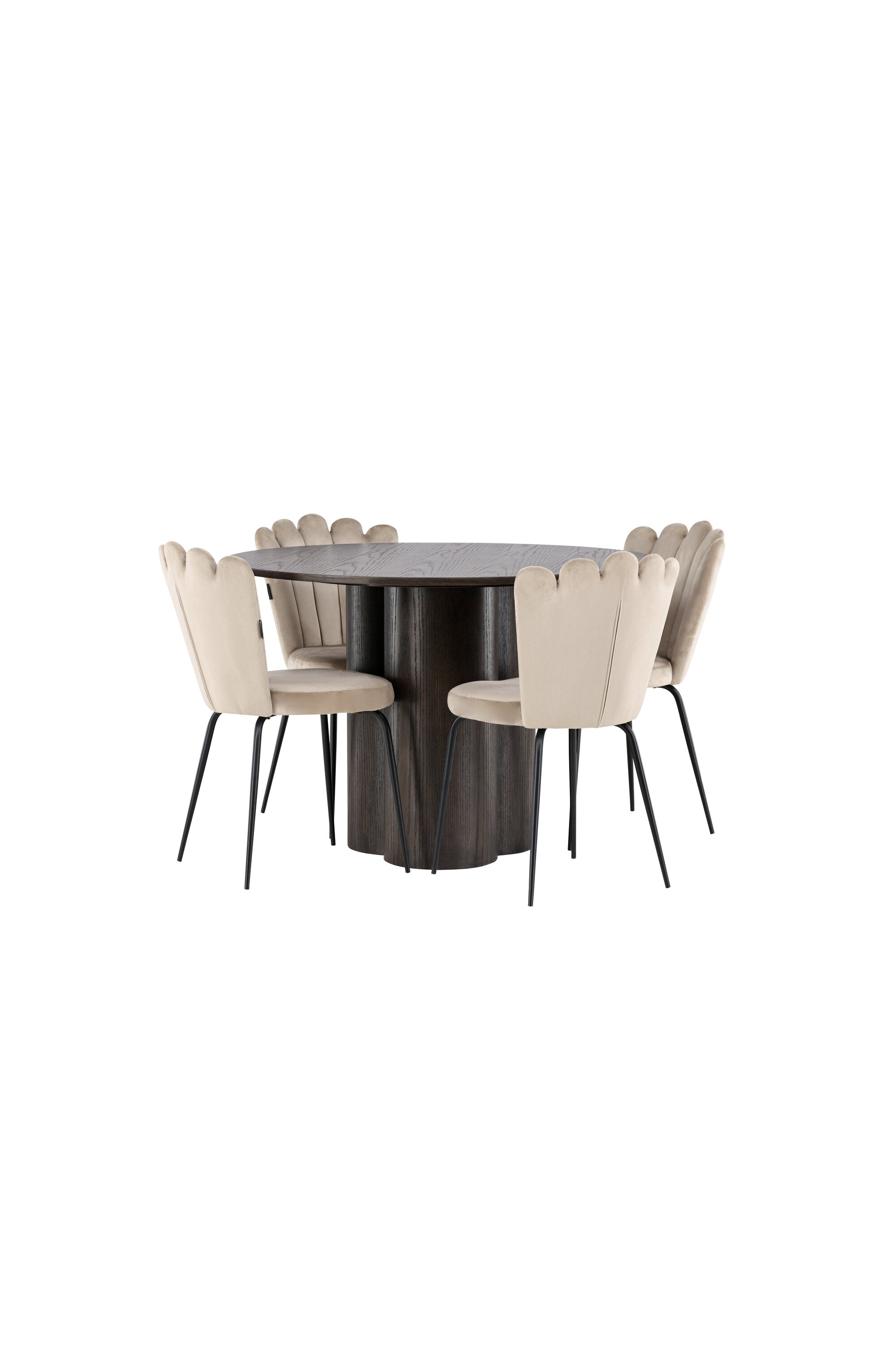 Matgrupp Olivia med 4st matstolar Limhamn-GR Dining Set-Venture Home-peaceofhome.se