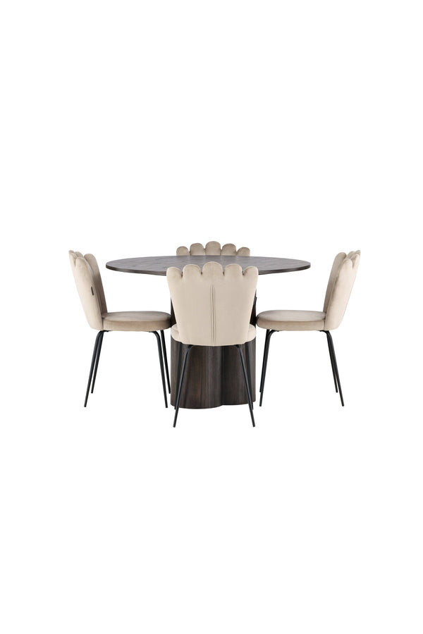 Matgrupp Olivia med 4st matstolar Limhamn-GR Dining Set-Venture Home-peaceofhome.se