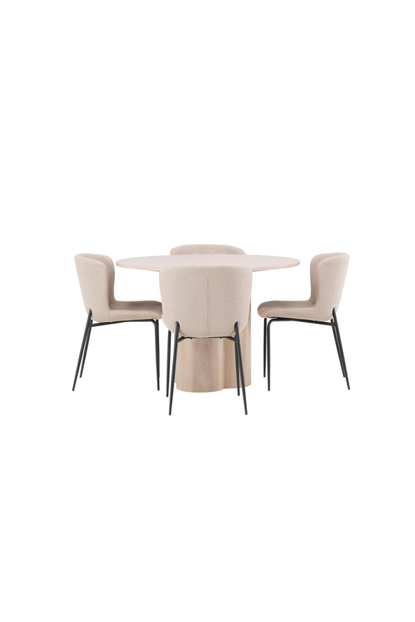 Matgrupp Olivia med 4st matstolar Modesto-GR Dining Set-Venture Home-peaceofhome.se