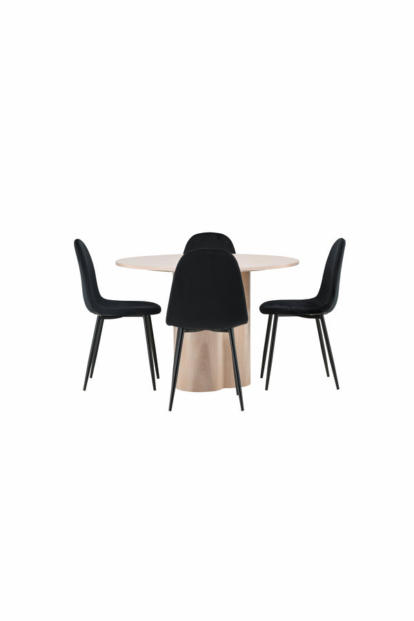 Matgrupp Olivia med 4st matstolar Polar-GR Dining Set-Venture Home-peaceofhome.se