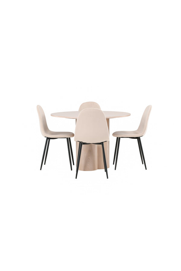 Matgrupp Olivia med 4st matstolar Polar-GR Dining Set-Venture Home-peaceofhome.se