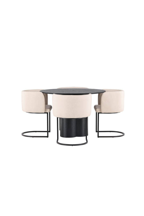 Matgrupp Olivia med 4st matstolar Simrishman-GR Dining Set-Venture Home-peaceofhome.se