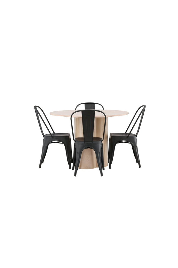 Matgrupp Olivia med 4st matstolar Tempe-GR Dining Set-Venture Home-peaceofhome.se