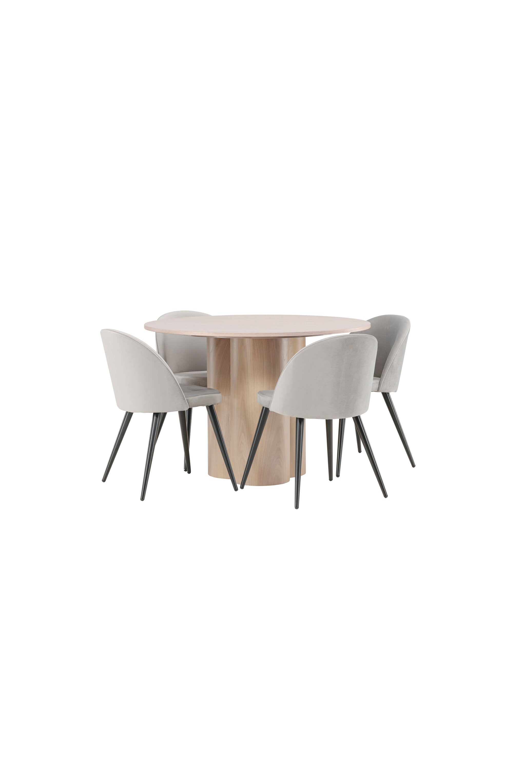 Matgrupp Olivia med 4st matstolar Velvet-GR Dining Set-Venture Home-peaceofhome.se