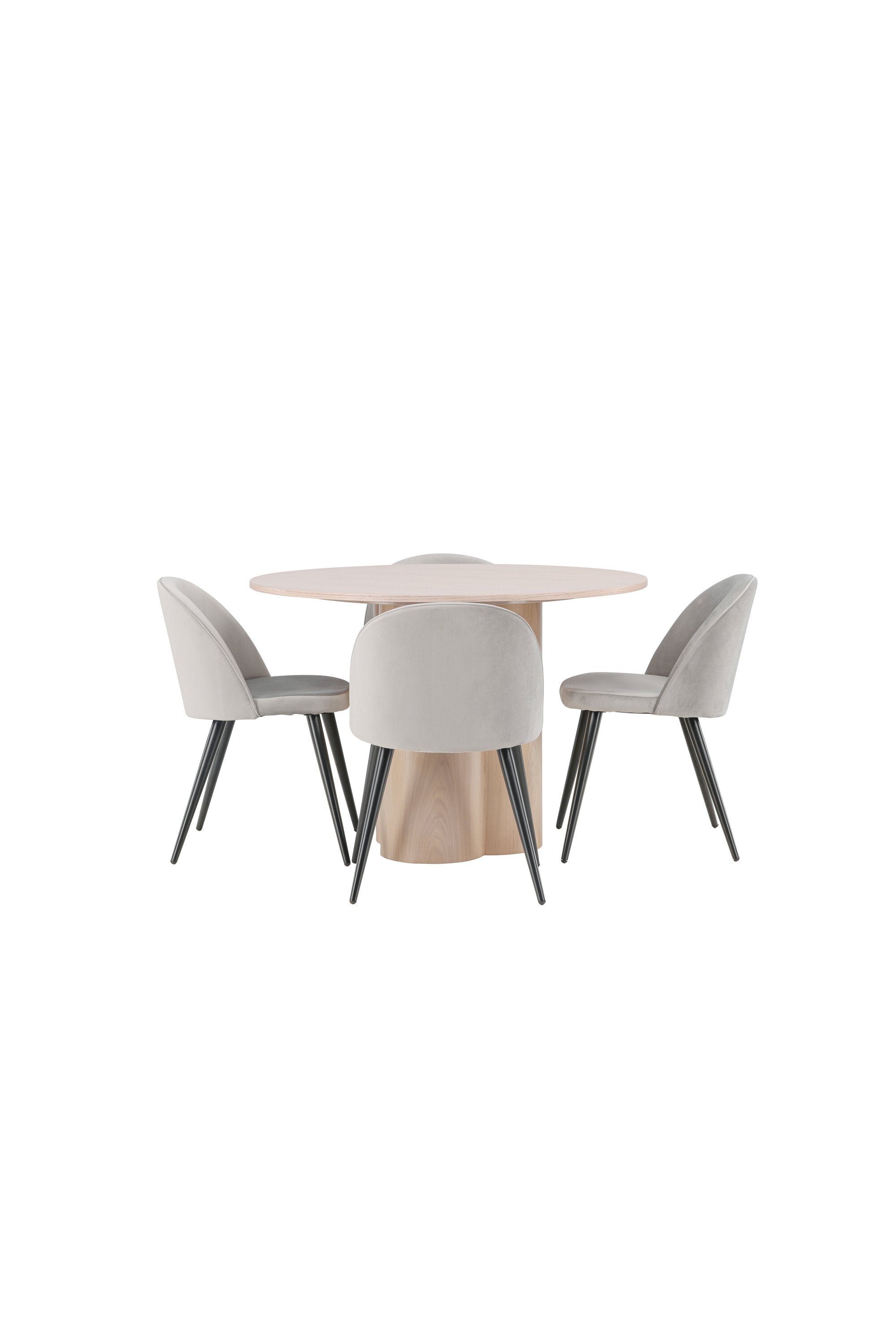 Matgrupp Olivia med 4st matstolar Velvet-GR Dining Set-Venture Home-peaceofhome.se