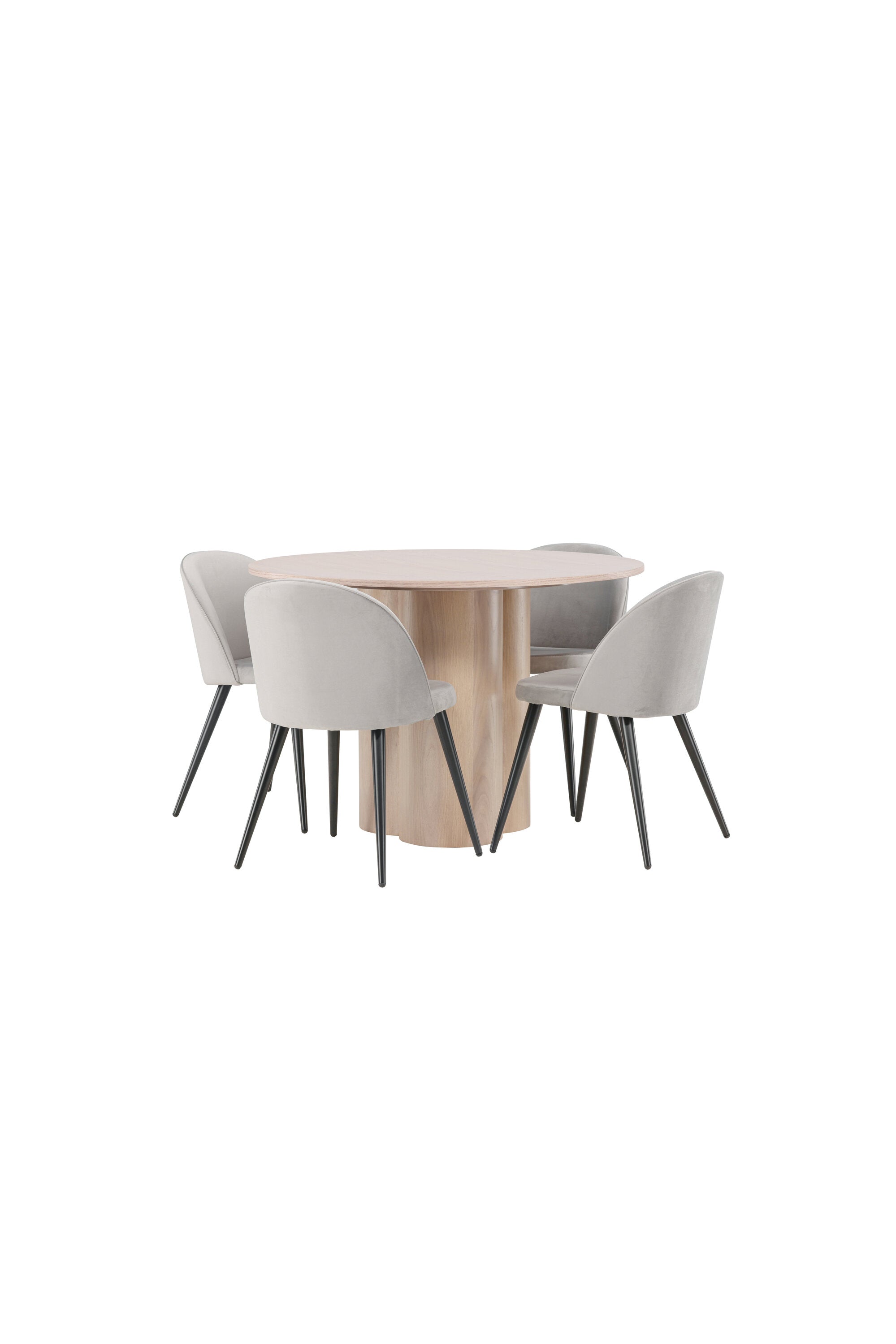 Matgrupp Olivia med 4st matstolar Velvet-GR Dining Set-Venture Home-peaceofhome.se