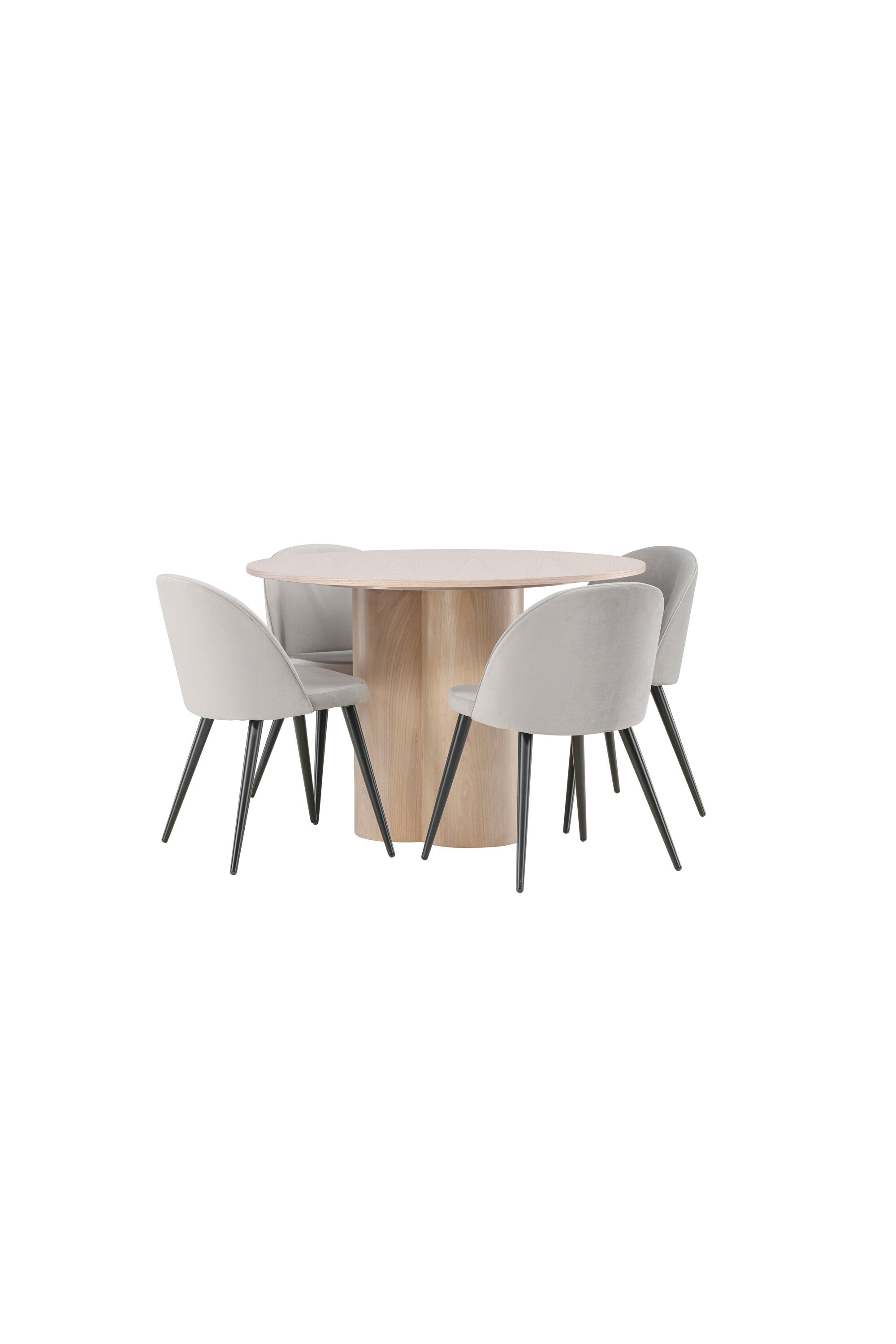 Matgrupp Olivia med 4st matstolar Velvet-GR Dining Set-Venture Home-peaceofhome.se