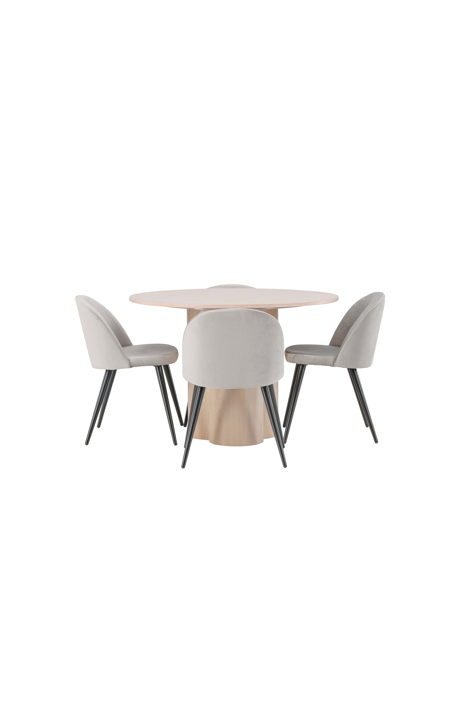 Matgrupp Olivia med 4st matstolar Velvet-GR Dining Set-Venture Home-peaceofhome.se