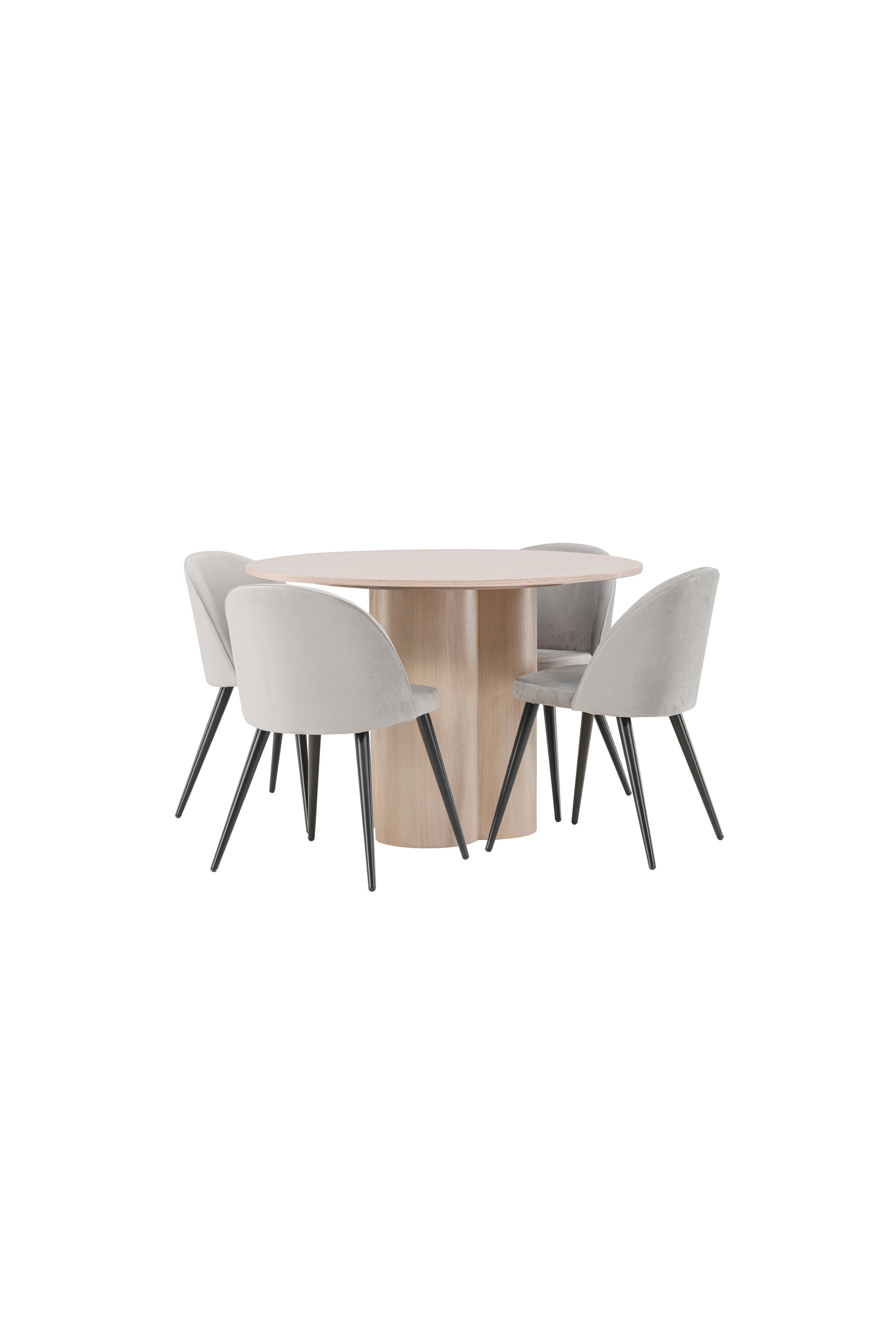 Matgrupp Olivia med 4st matstolar Velvet-GR Dining Set-Venture Home-peaceofhome.se