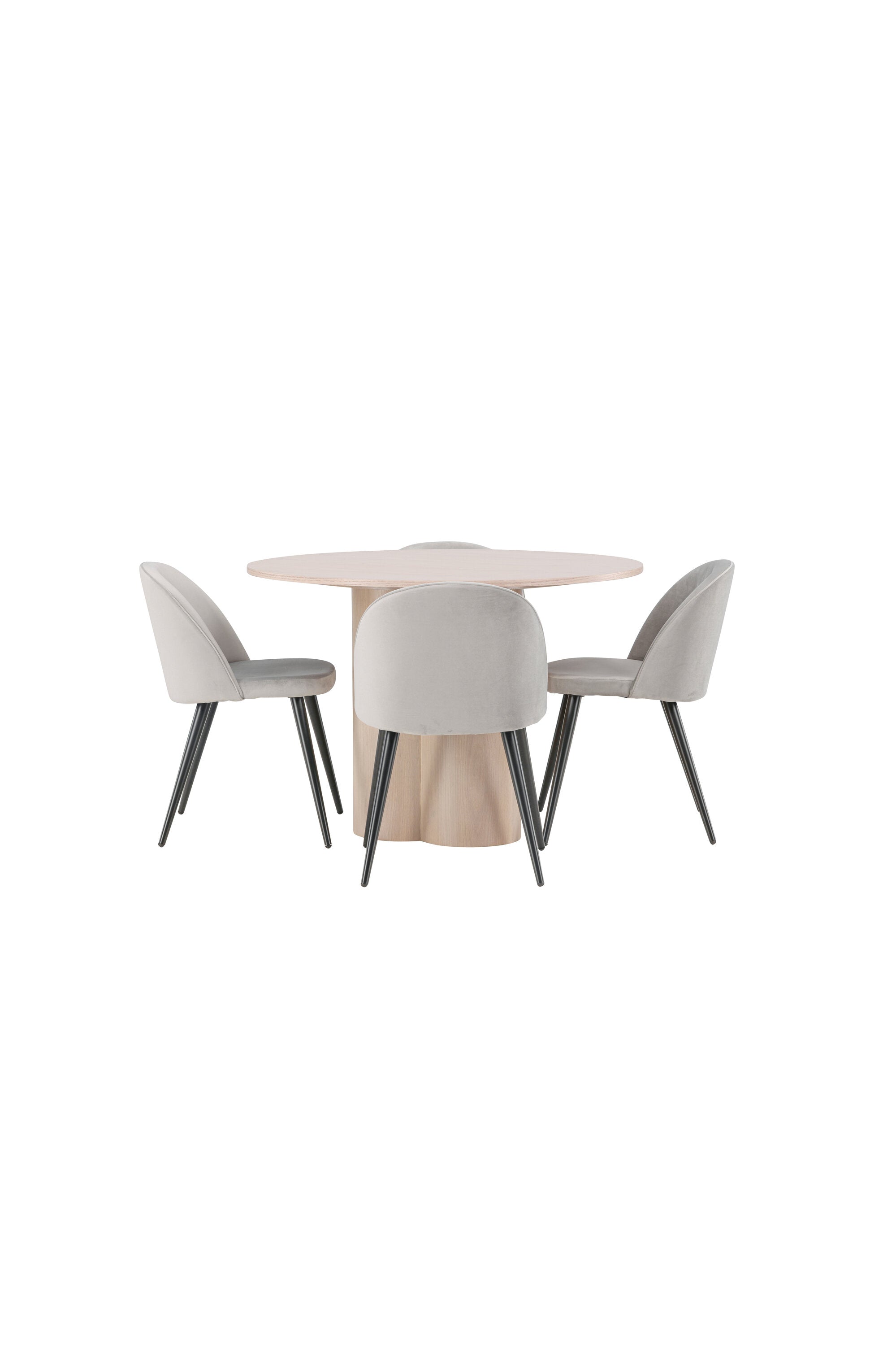 Matgrupp Olivia med 4st matstolar Velvet-GR Dining Set-Venture Home-peaceofhome.se