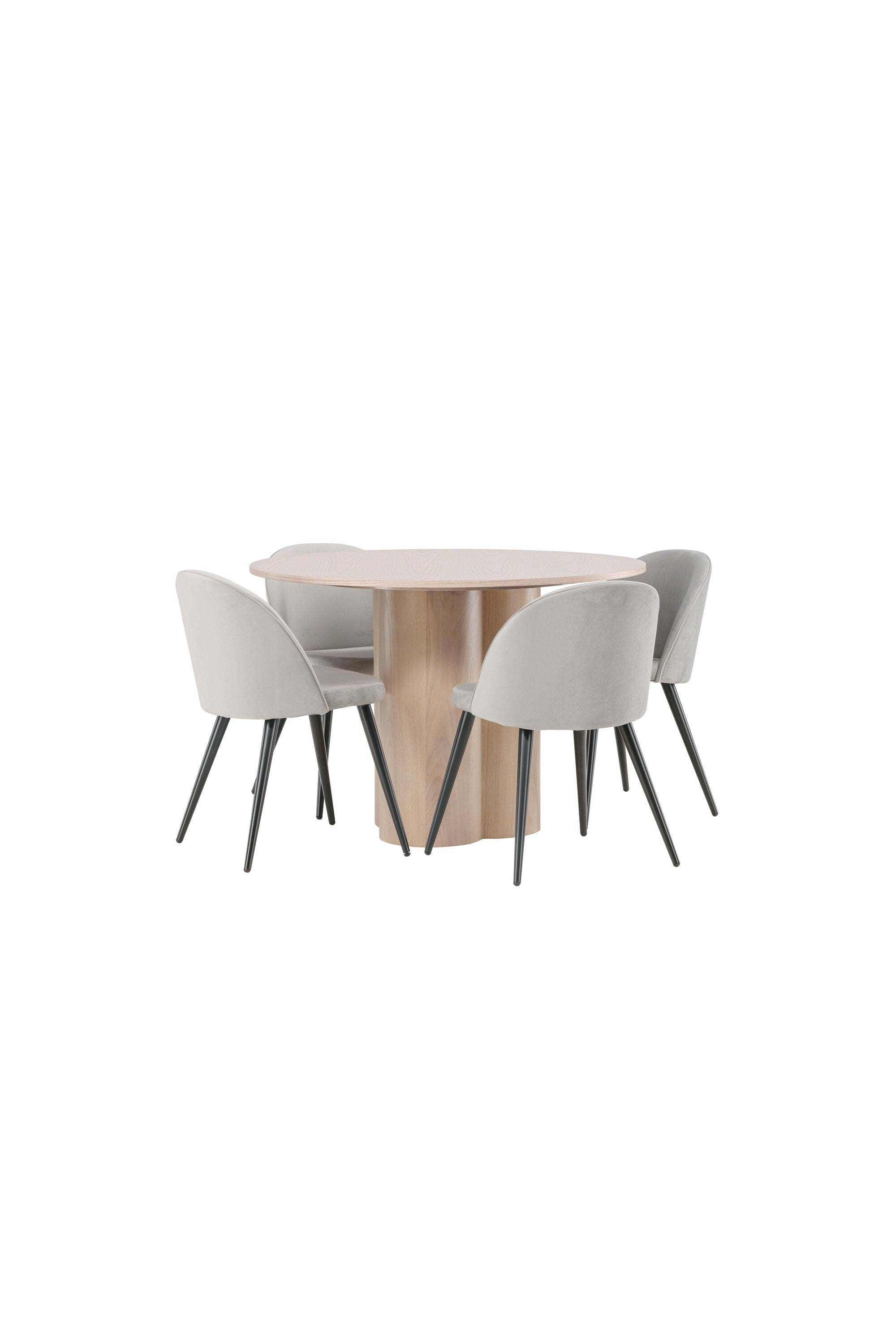 Matgrupp Olivia med 4st matstolar Velvet-GR Dining Set-Venture Home-peaceofhome.se