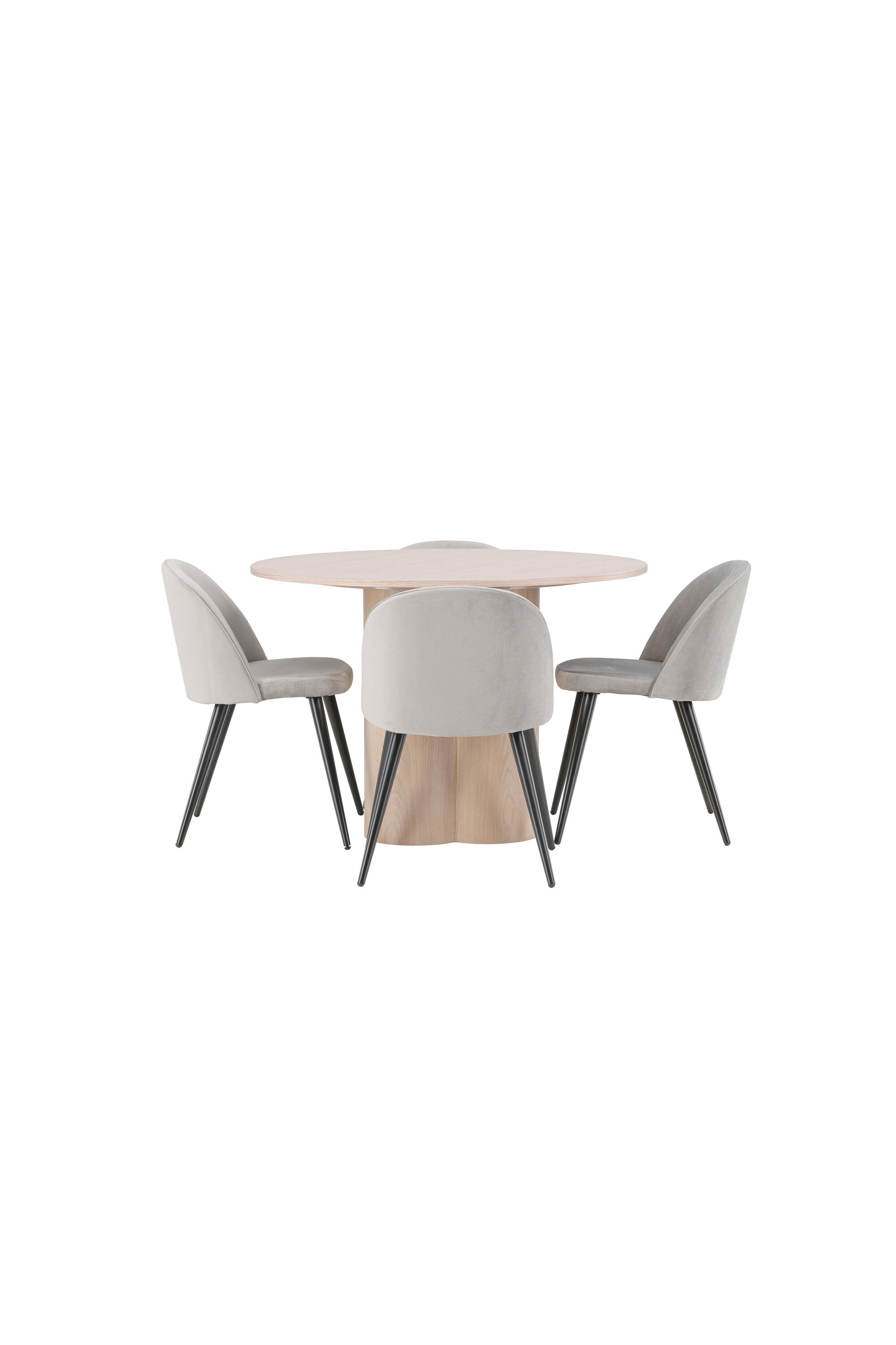 Matgrupp Olivia med 4st matstolar Velvet-GR Dining Set-Venture Home-peaceofhome.se