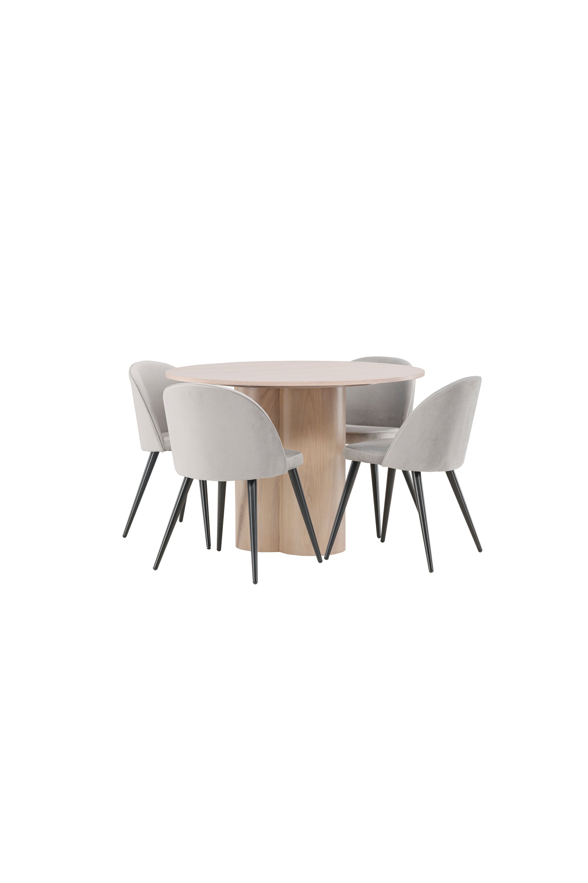 Matgrupp Olivia med 4st matstolar Velvet-GR Dining Set-Venture Home-peaceofhome.se