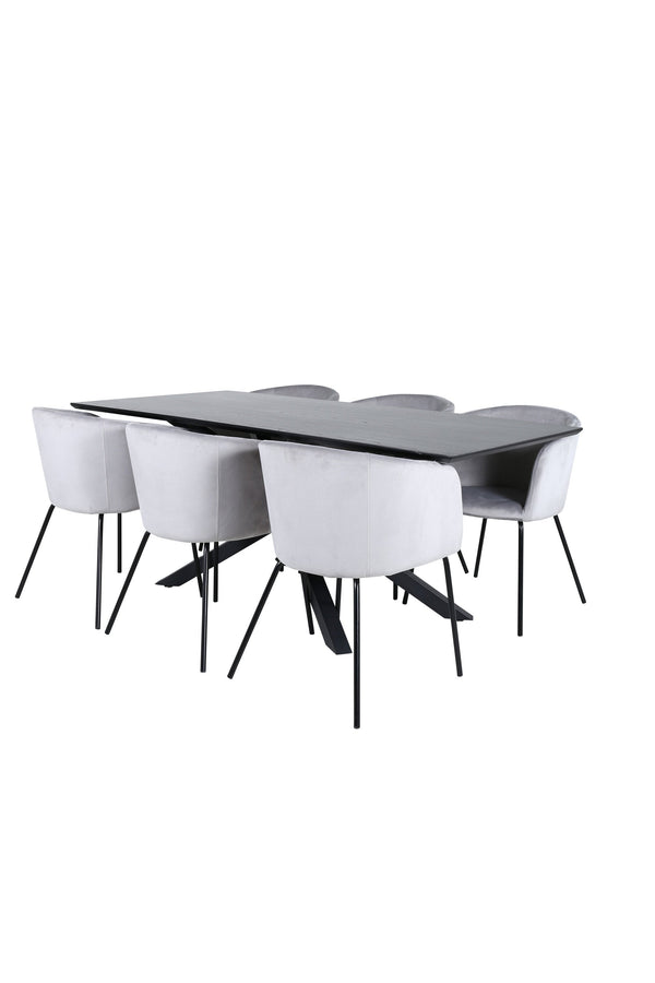 Matgrupp Piazza med stolarna Berit-GR Dining Set-Venture Home-peaceofhome.se