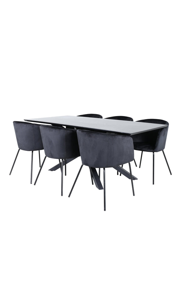 Matgrupp Piazza med stolarna Berit-GR Dining Set-Venture Home-peaceofhome.se