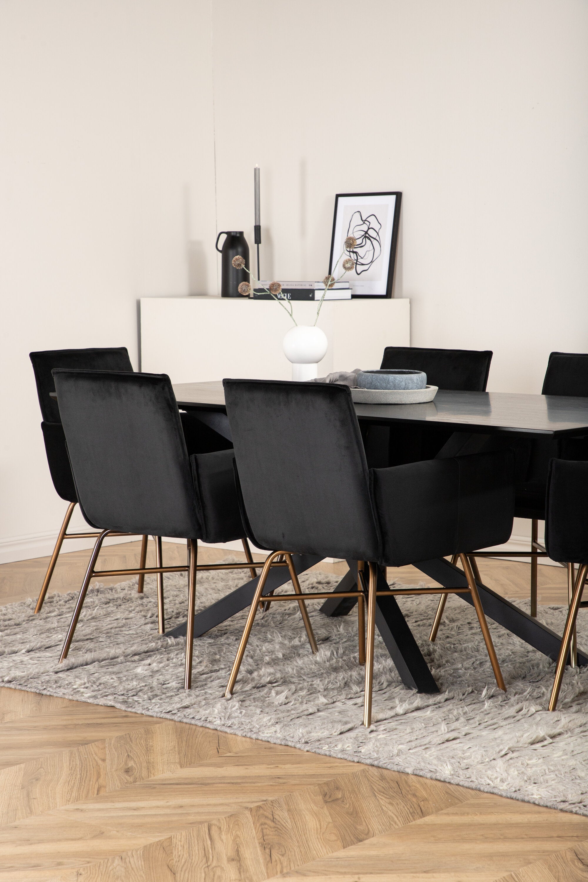 Matgrupp Piazza med stolarna Petra-GR Dining Set-Venture Home-peaceofhome.se