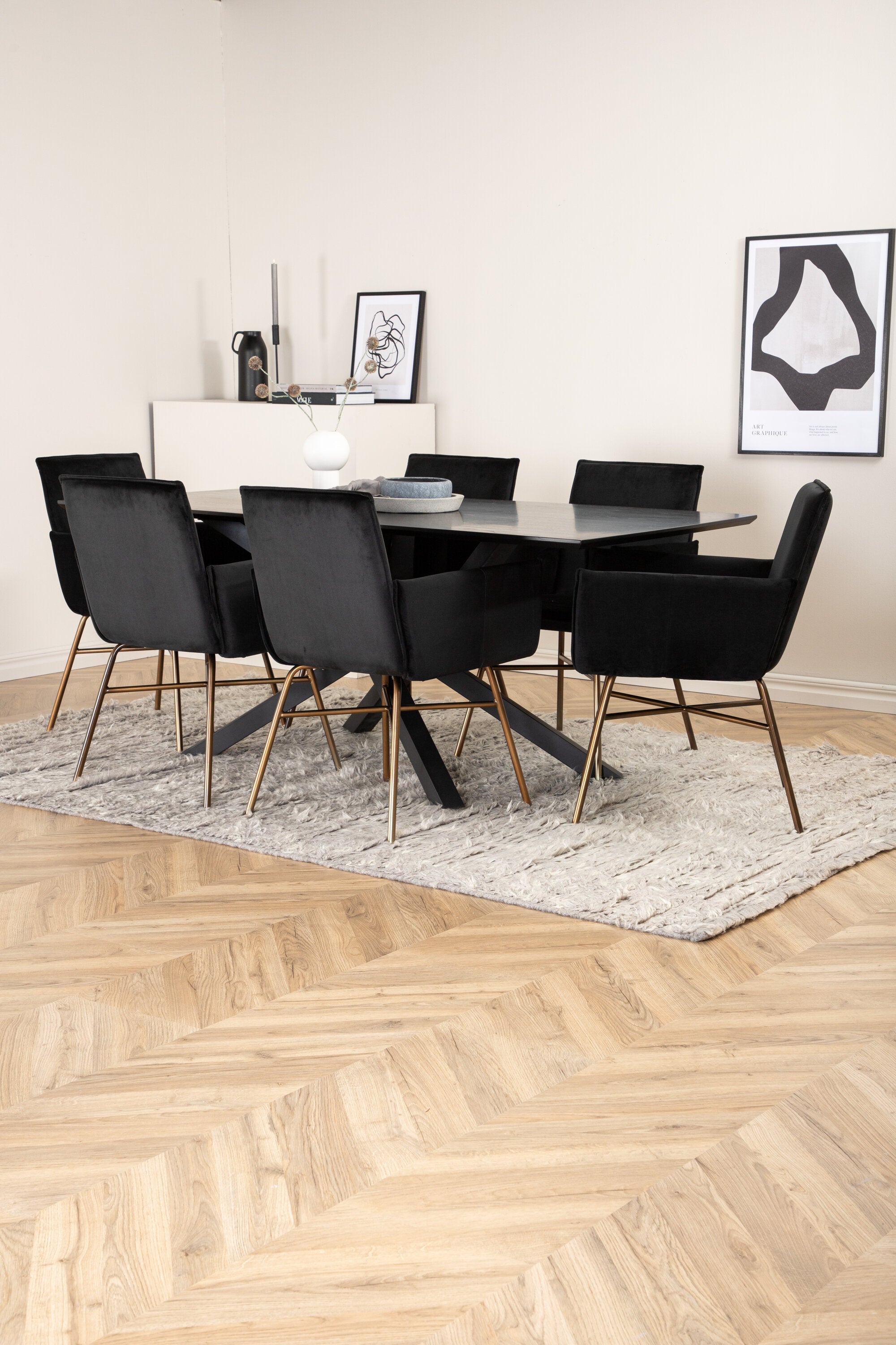 Matgrupp Piazza med stolarna Petra-GR Dining Set-Venture Home-peaceofhome.se