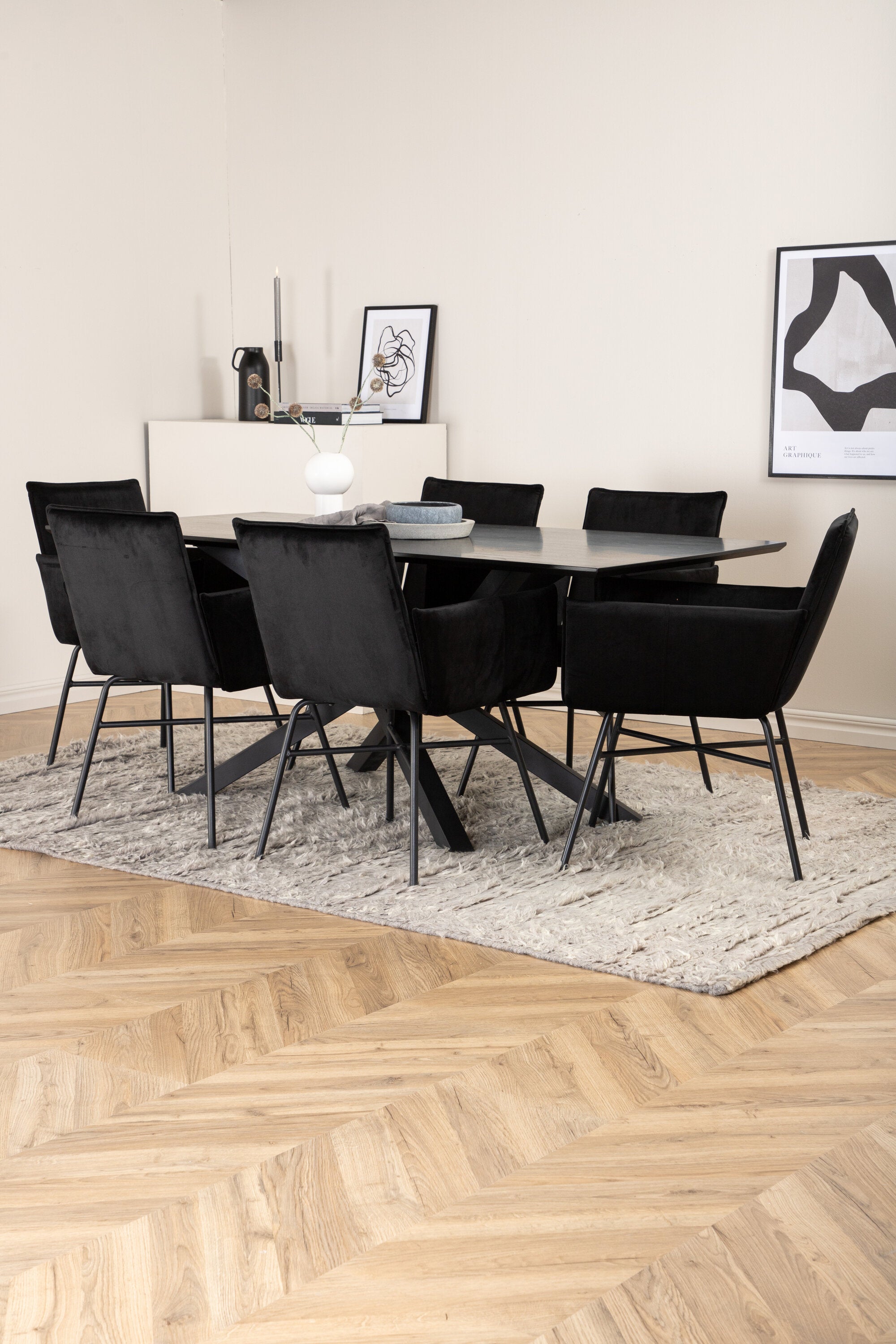 Matgrupp Piazza med stolarna Petra-GR Dining Set-Venture Home-peaceofhome.se