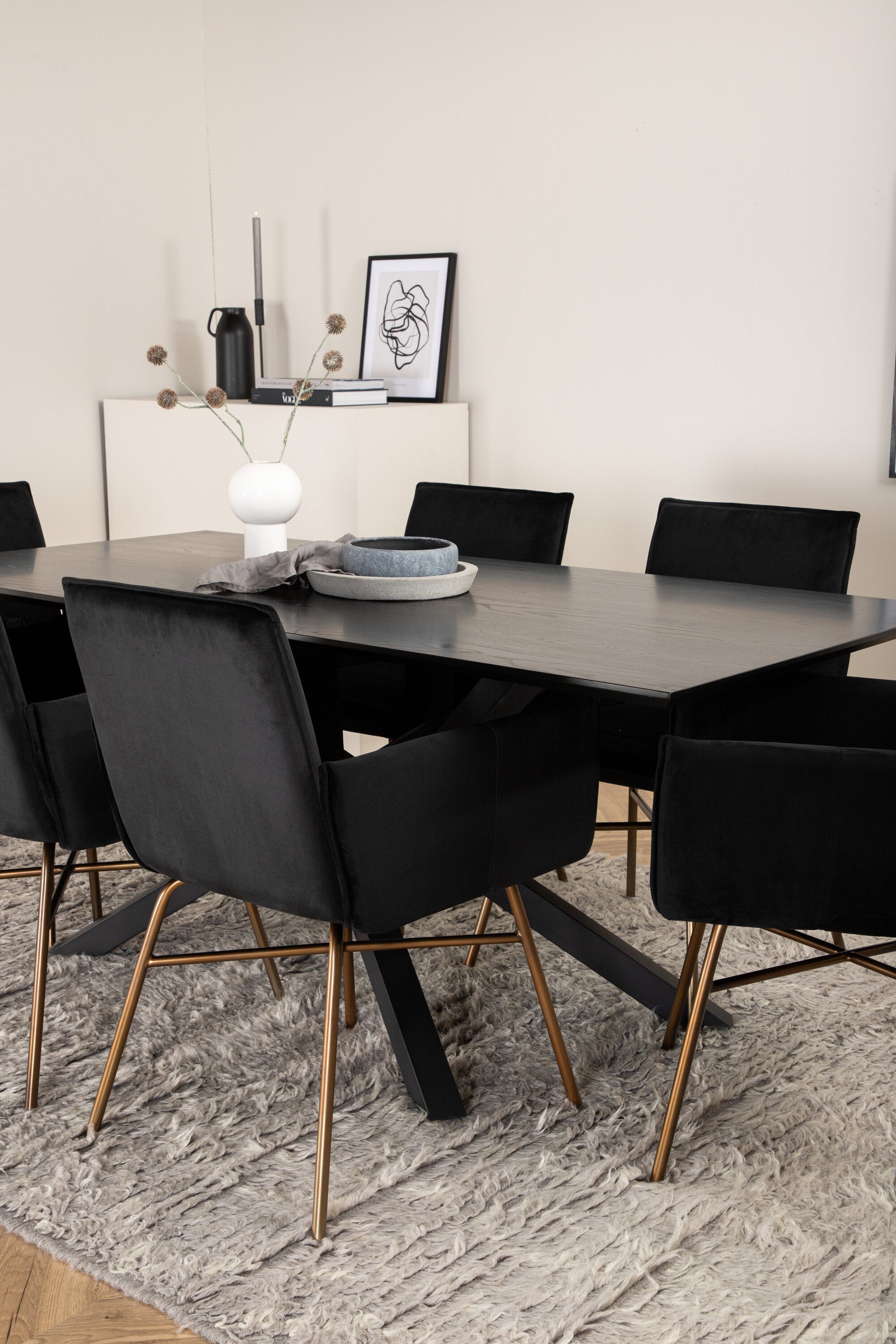 Matgrupp Piazza med stolarna Petra-GR Dining Set-Venture Home-peaceofhome.se